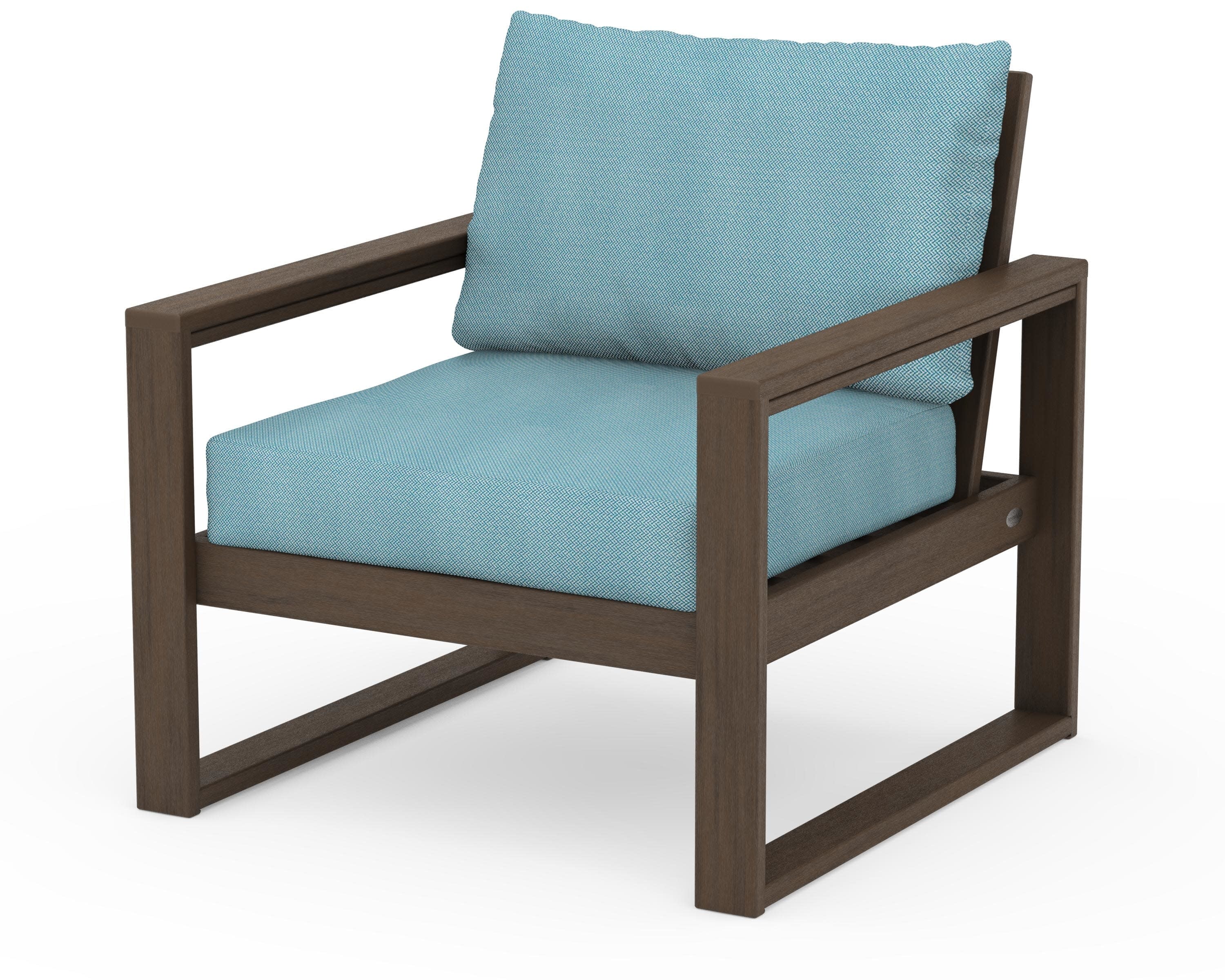 EDGE Club Chair in Kona / Lattice Sky Blue