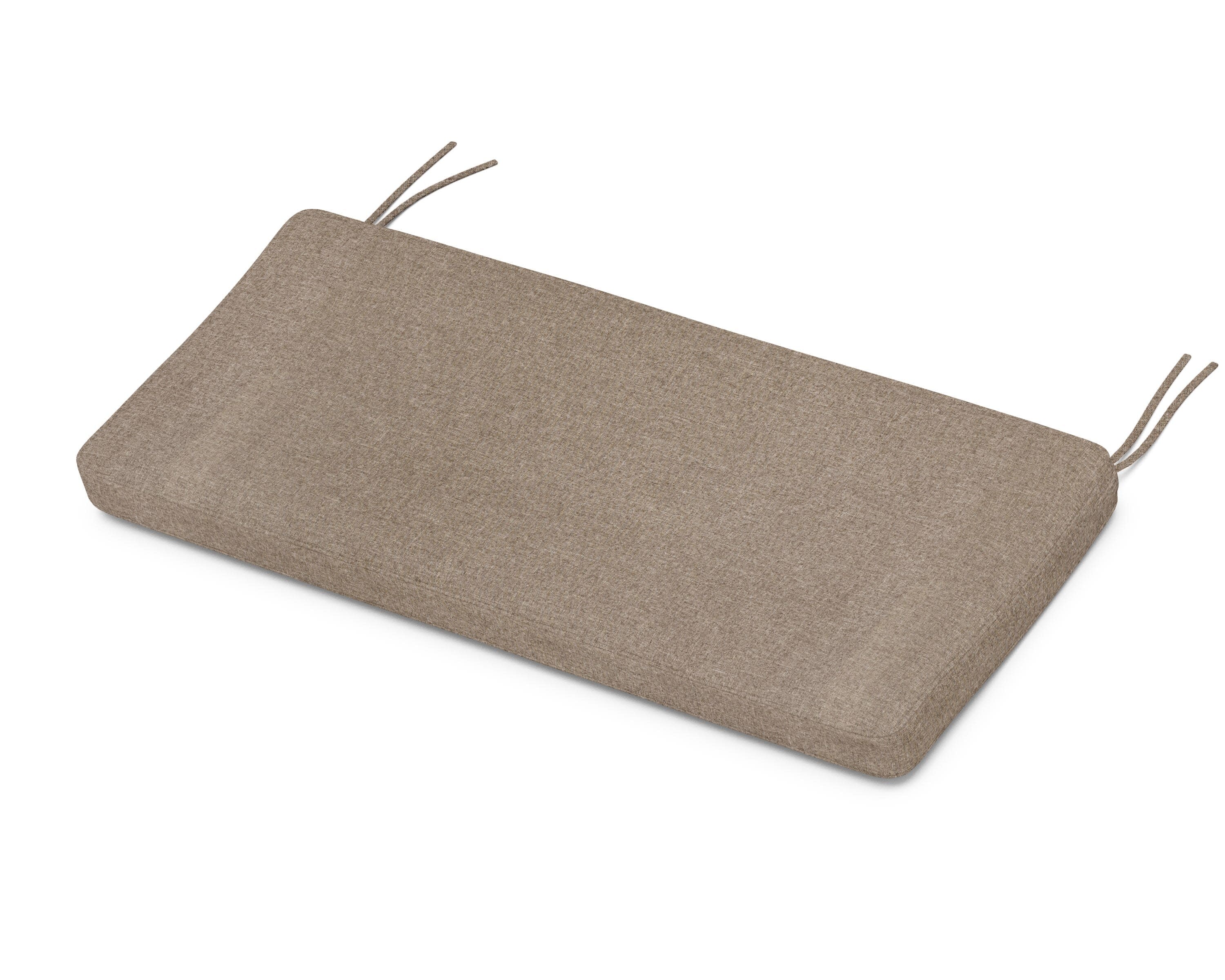 Chinoiserie Bench Seat Cushion in Spiced Burlap