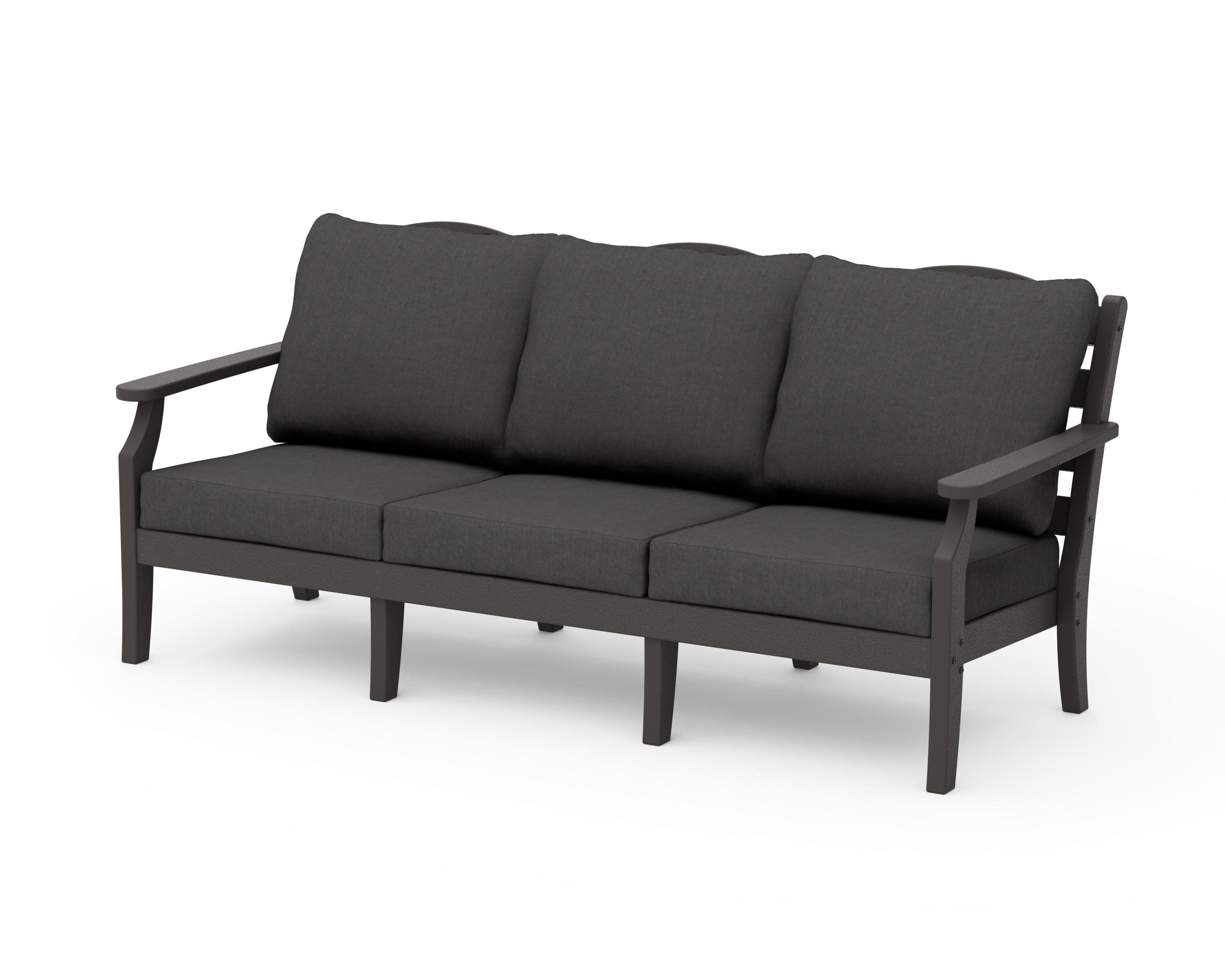 Savannah Deep Seating Sofa in Vintage Coffee / Spectrum Carbon