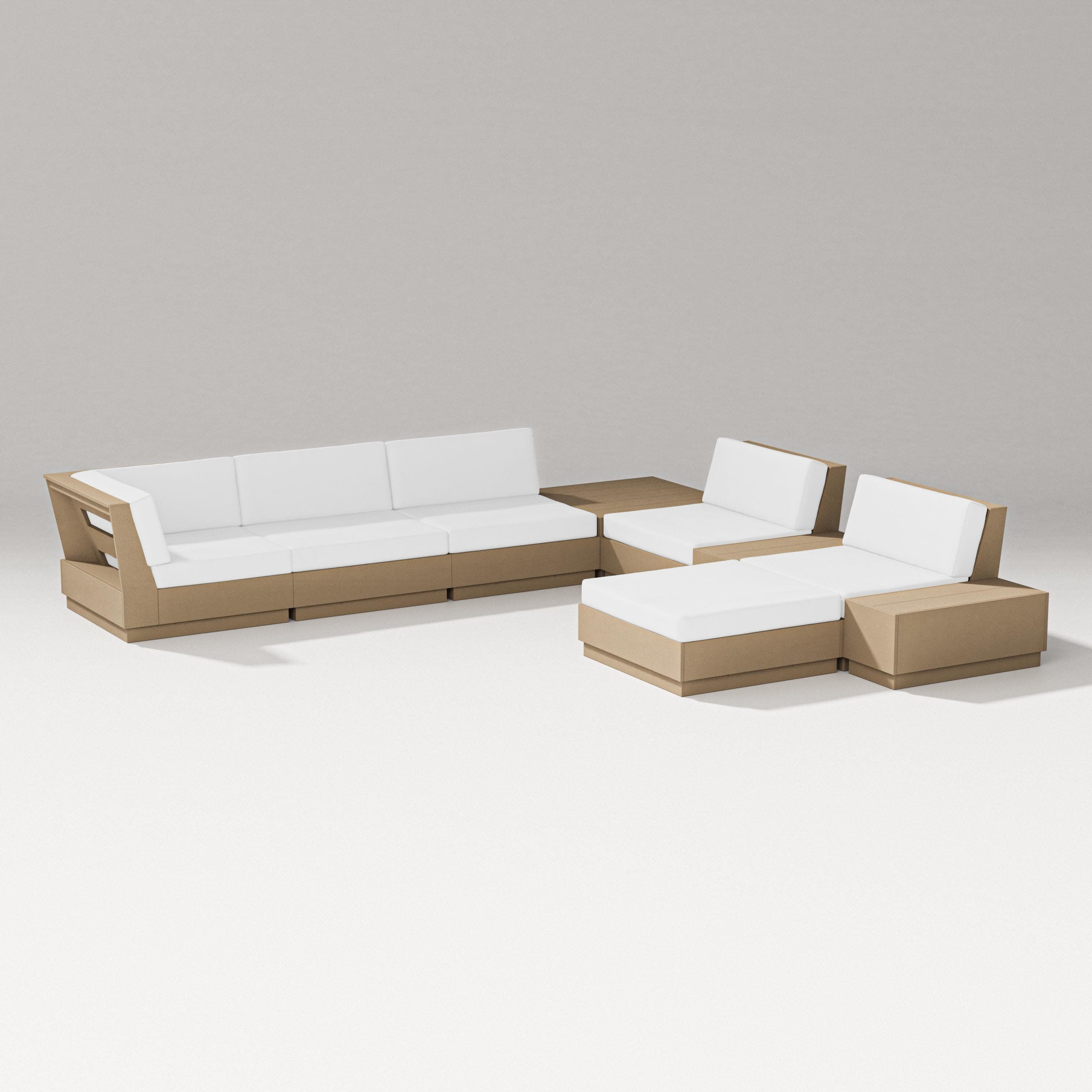 Elevate 9-Piece Conversation Sectional in Vintage Sahara / Natural
