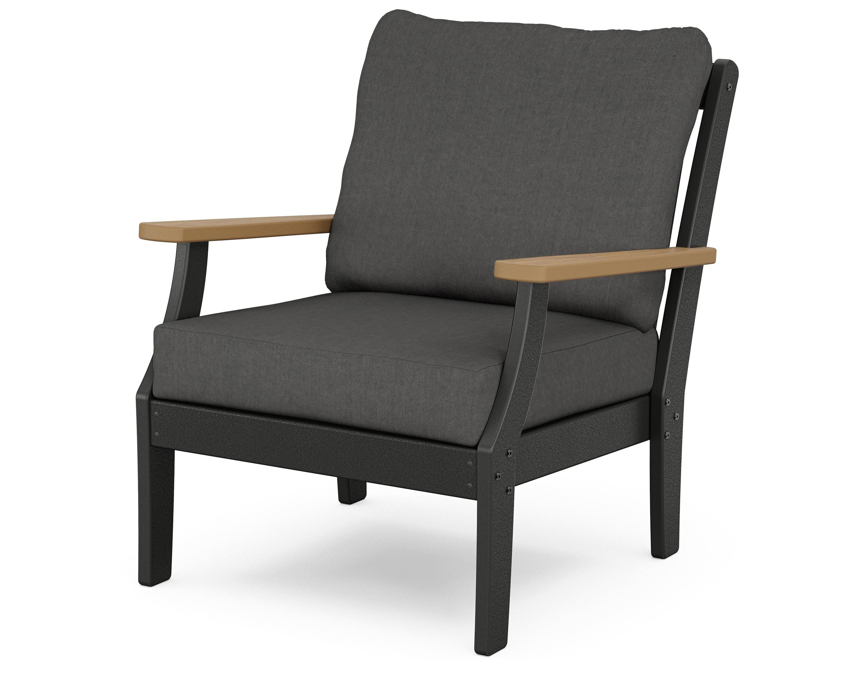 Braxton Deep Seating Chair in Black / Natural / Spectrum Carbon