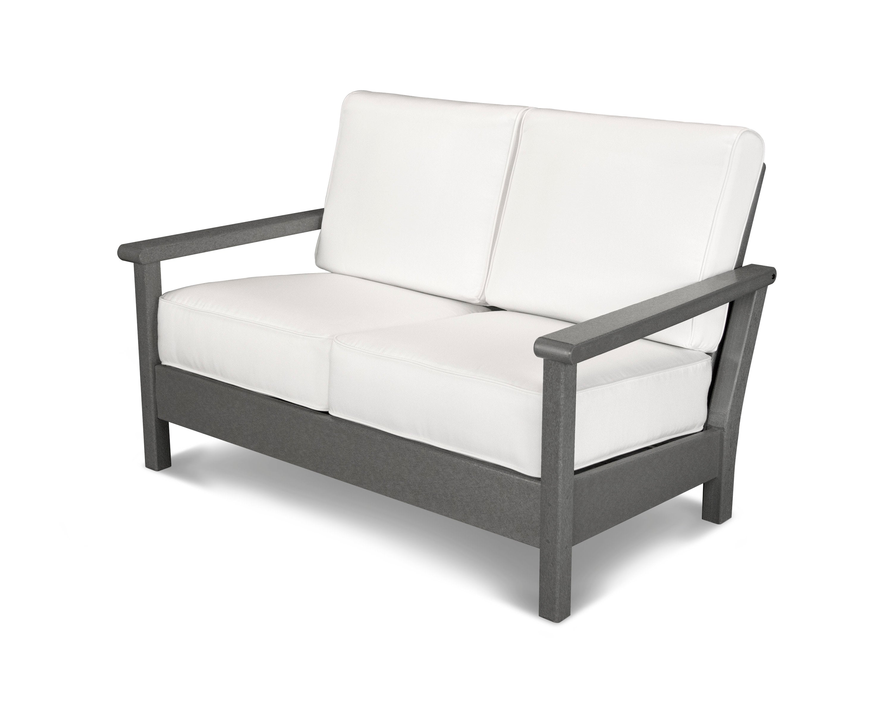 Harbour Deep Seating Loveseat in Slate Grey / Natural