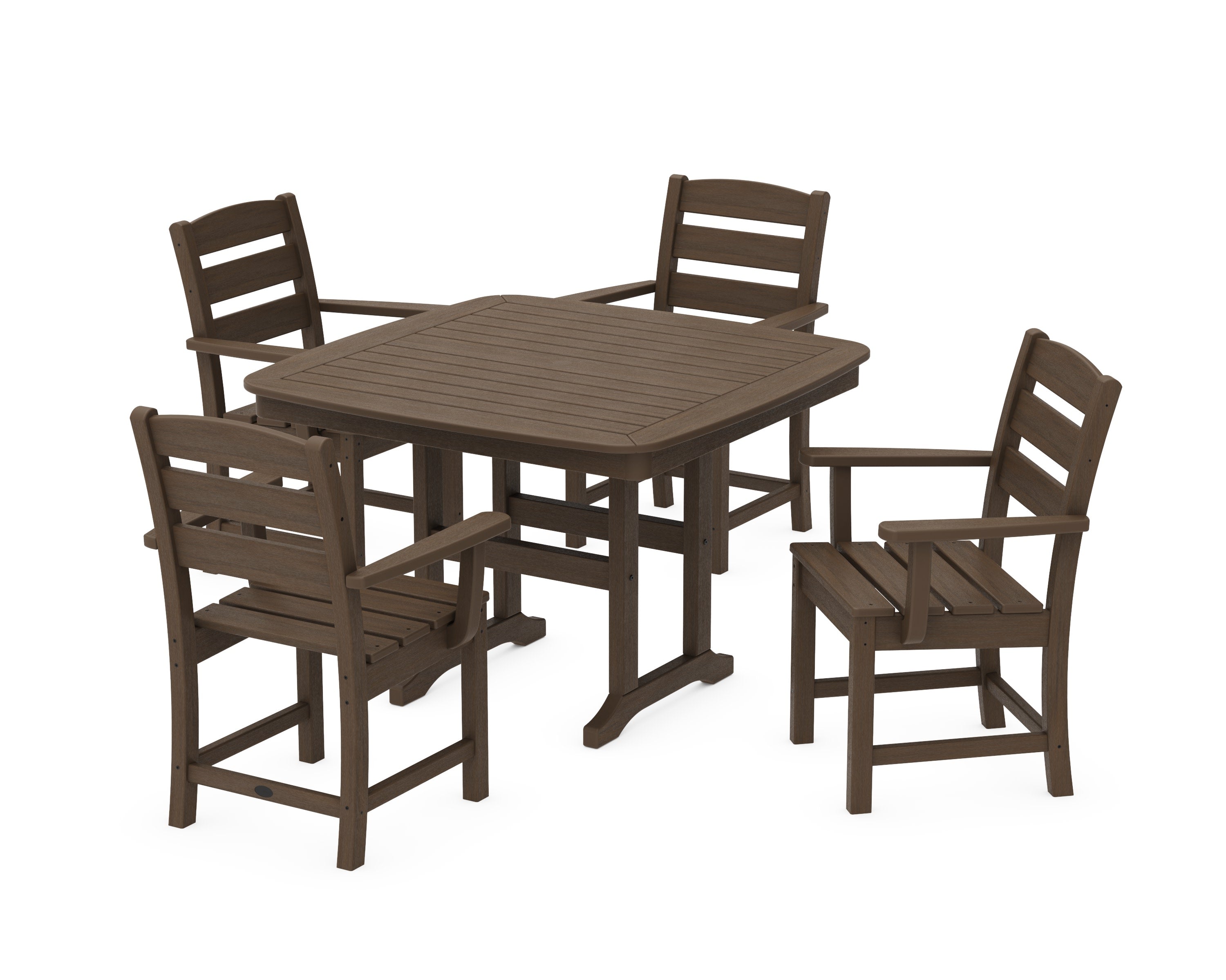 Lakeside 5-Piece Dining Set with Trestle Legs in Kona