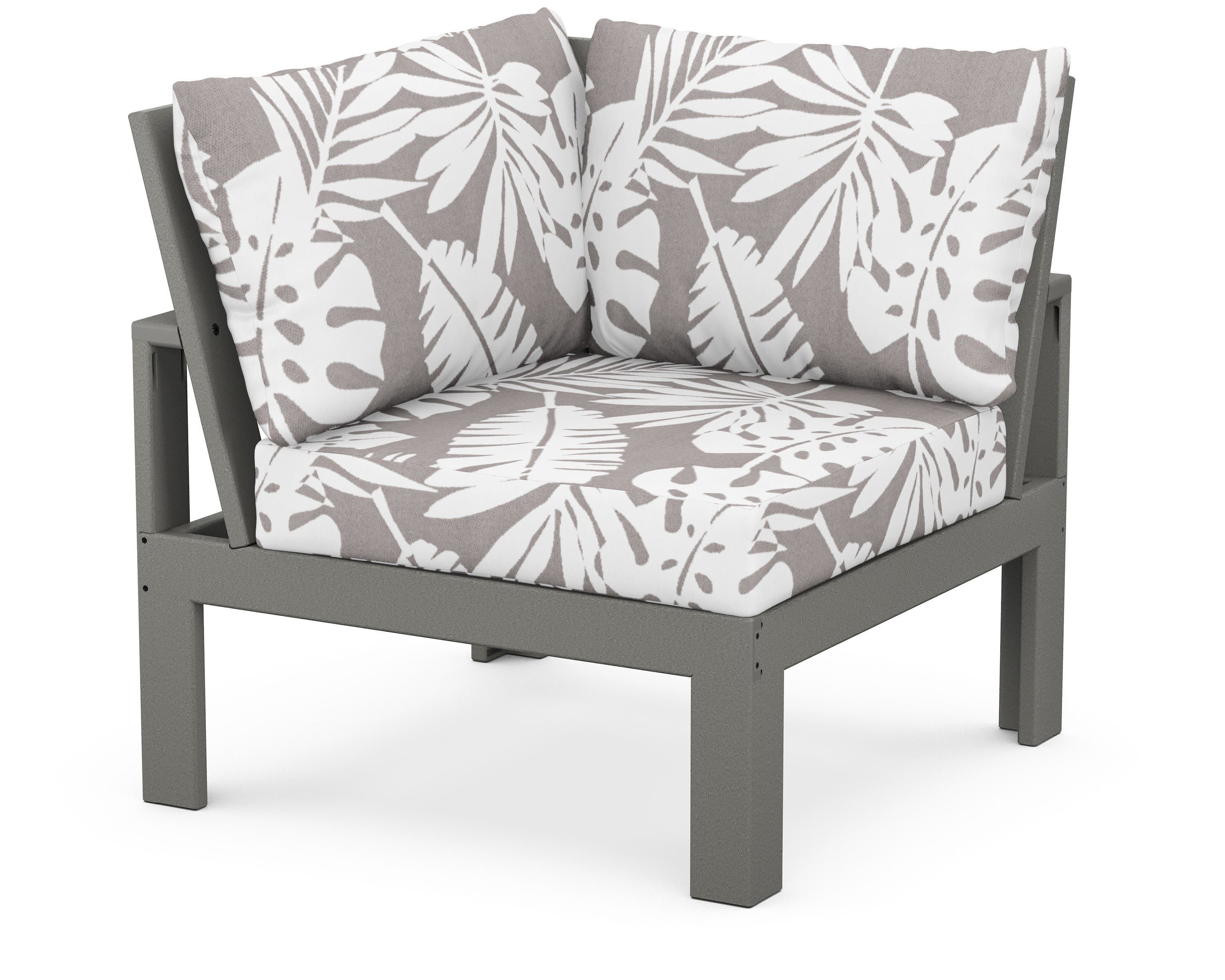Modular Corner Chair in Slate Grey / Leaf Grey Mist