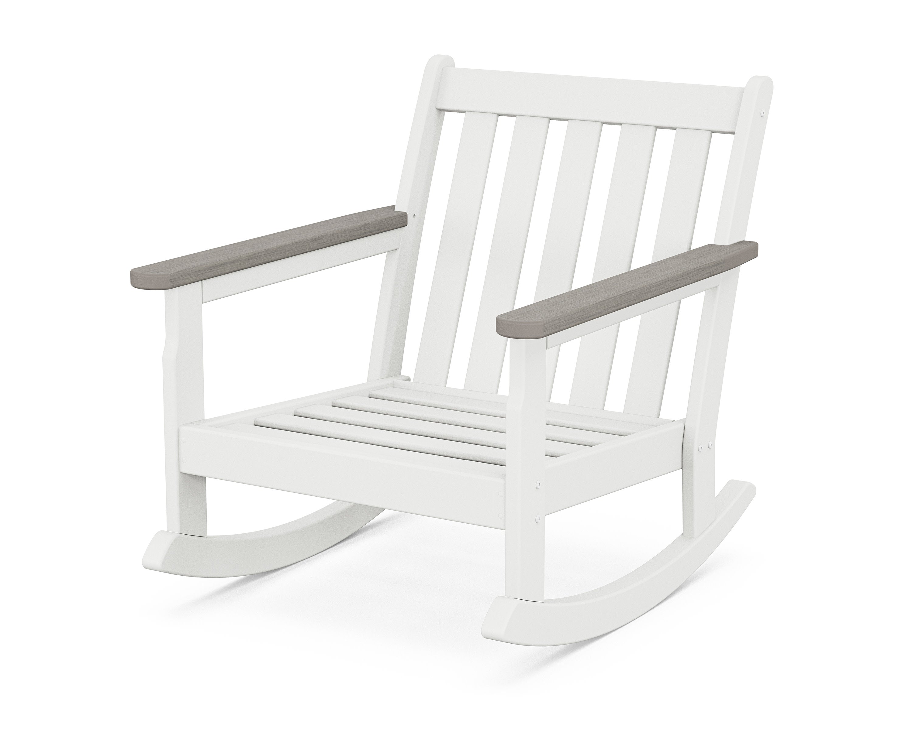 Vineyard Deep Seating Rocking Chair Frame in White / Driftwood