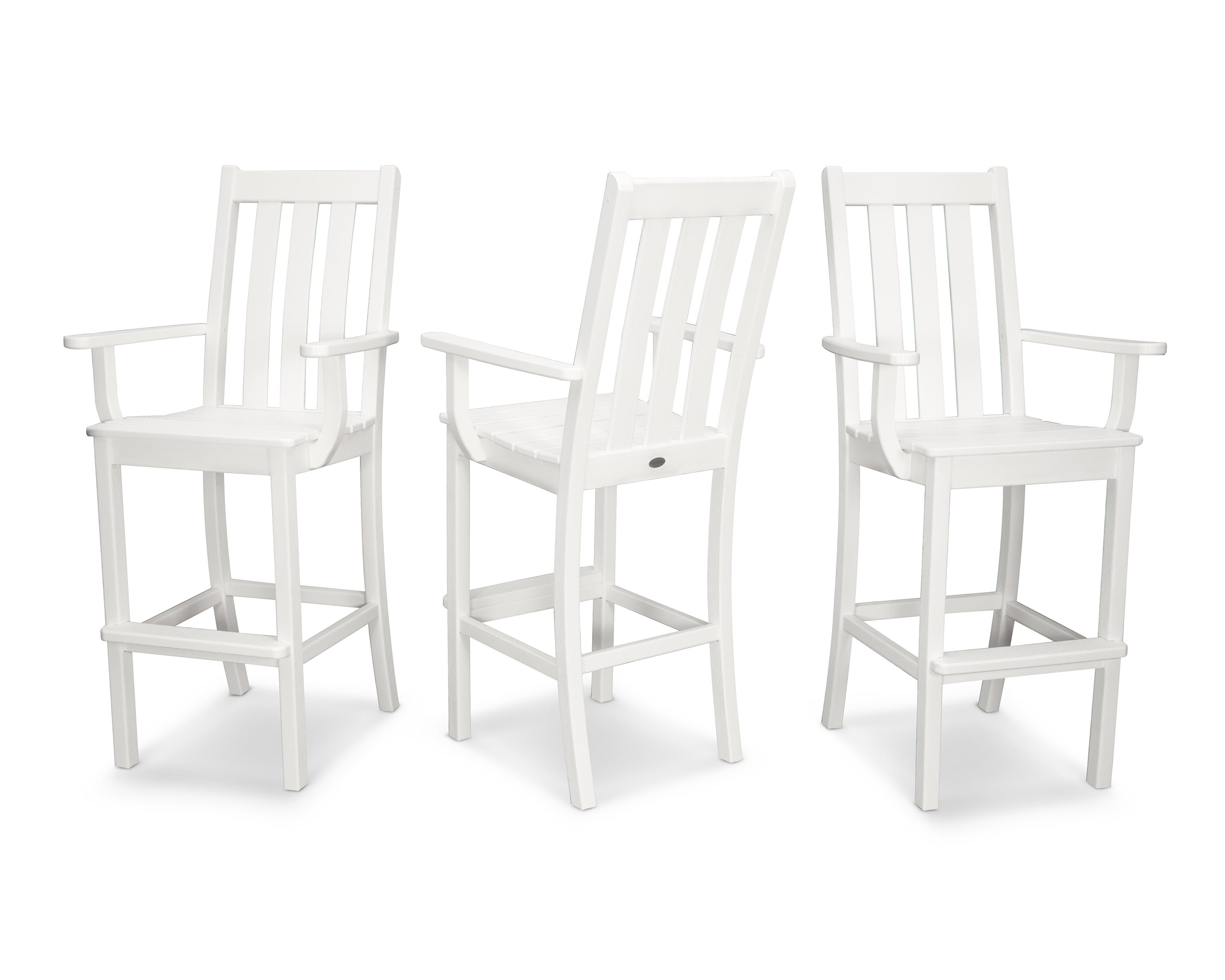 Vineyard Bar Arm Chair 3-Pack in White
