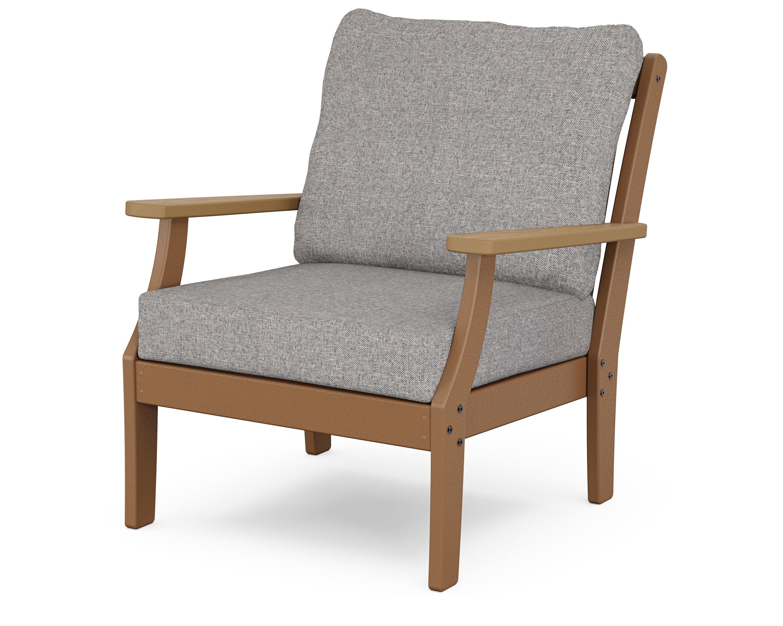 Braxton Deep Seating Chair in Teak / Natural / Grey Mist
