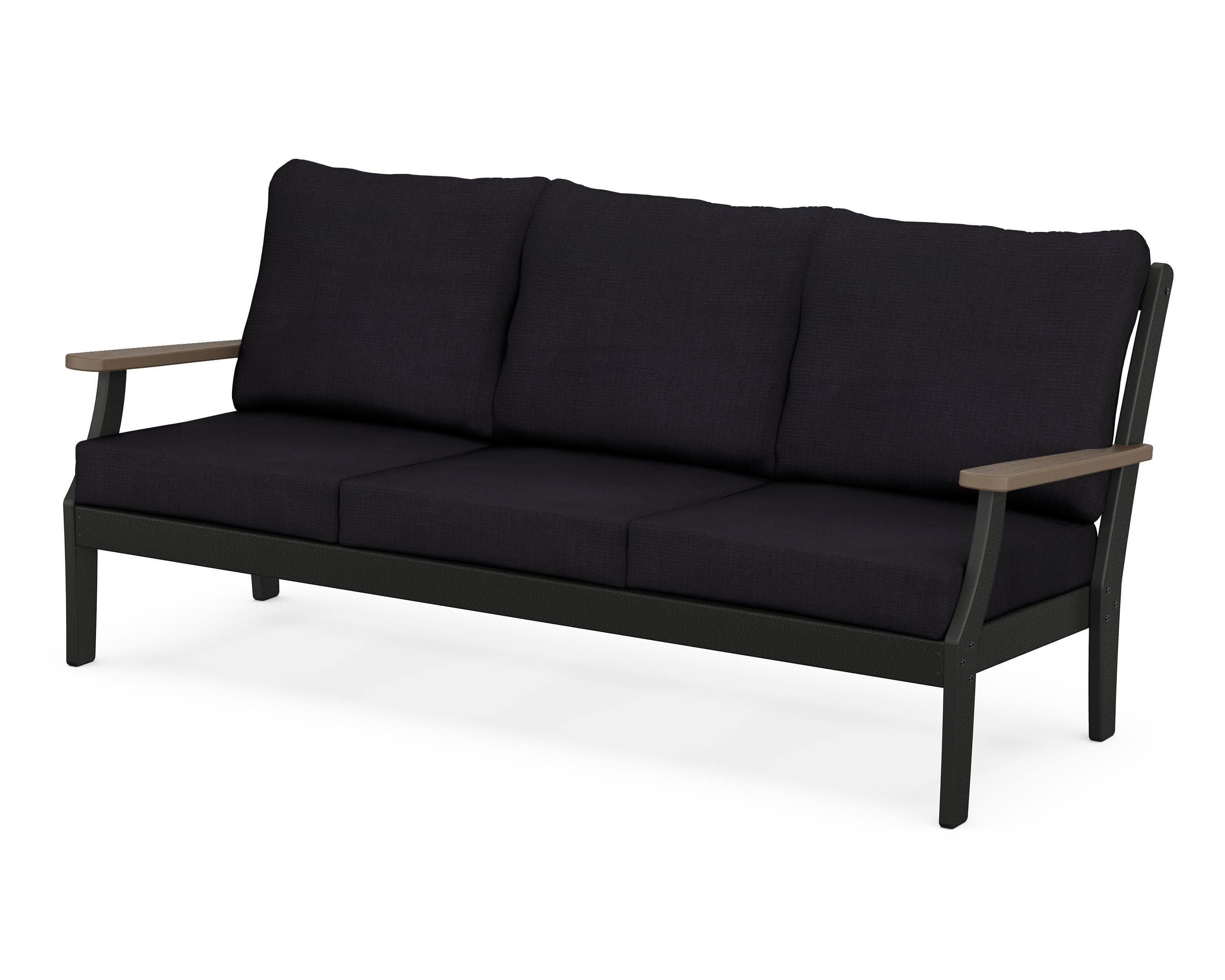 Braxton Deep Seating Sofa in Black / Kona / Midnight Linen