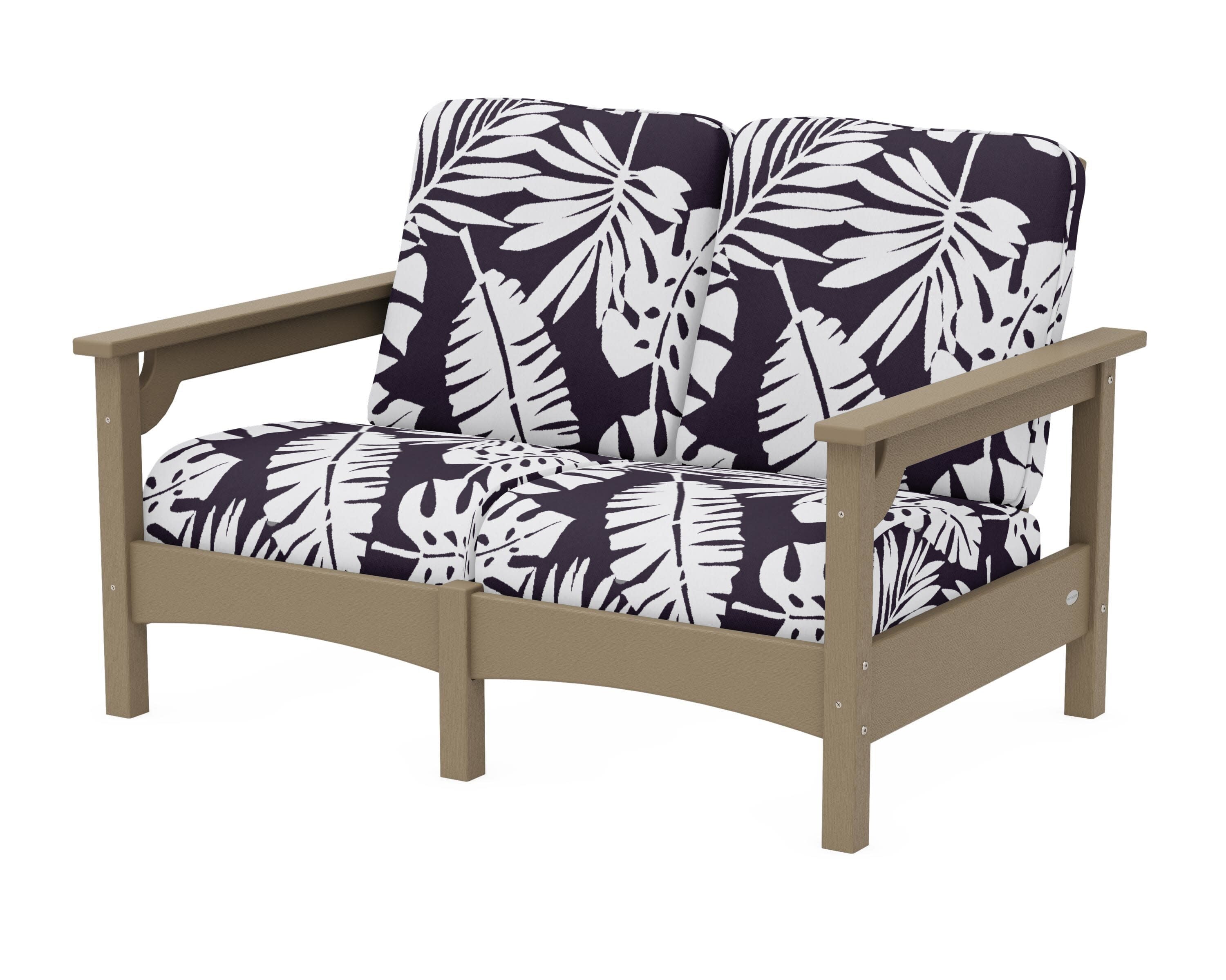 Club Loveseat in Vintage Sahara / Leaf Navy