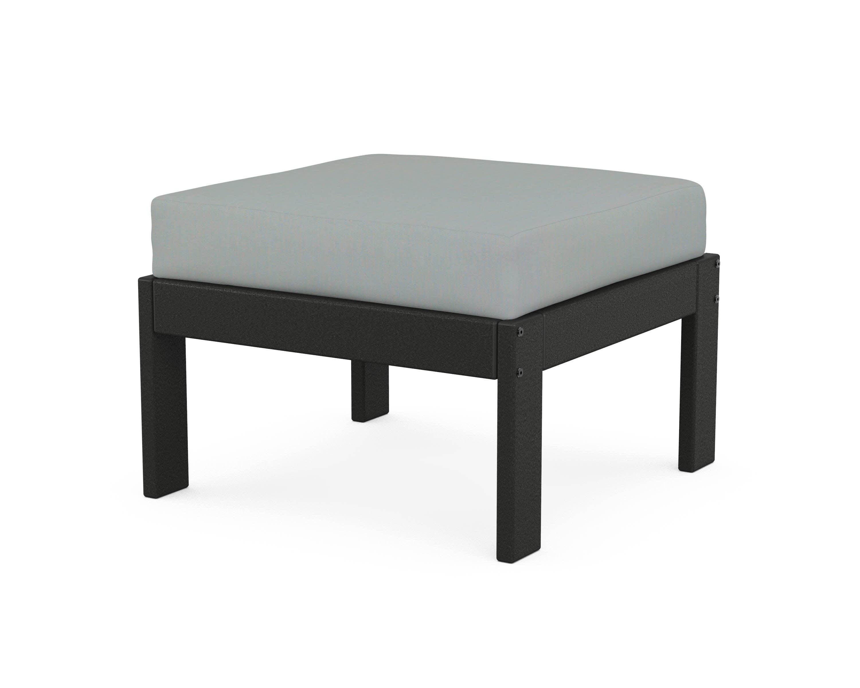 Vineyard Modular Ottoman in Black / Spa