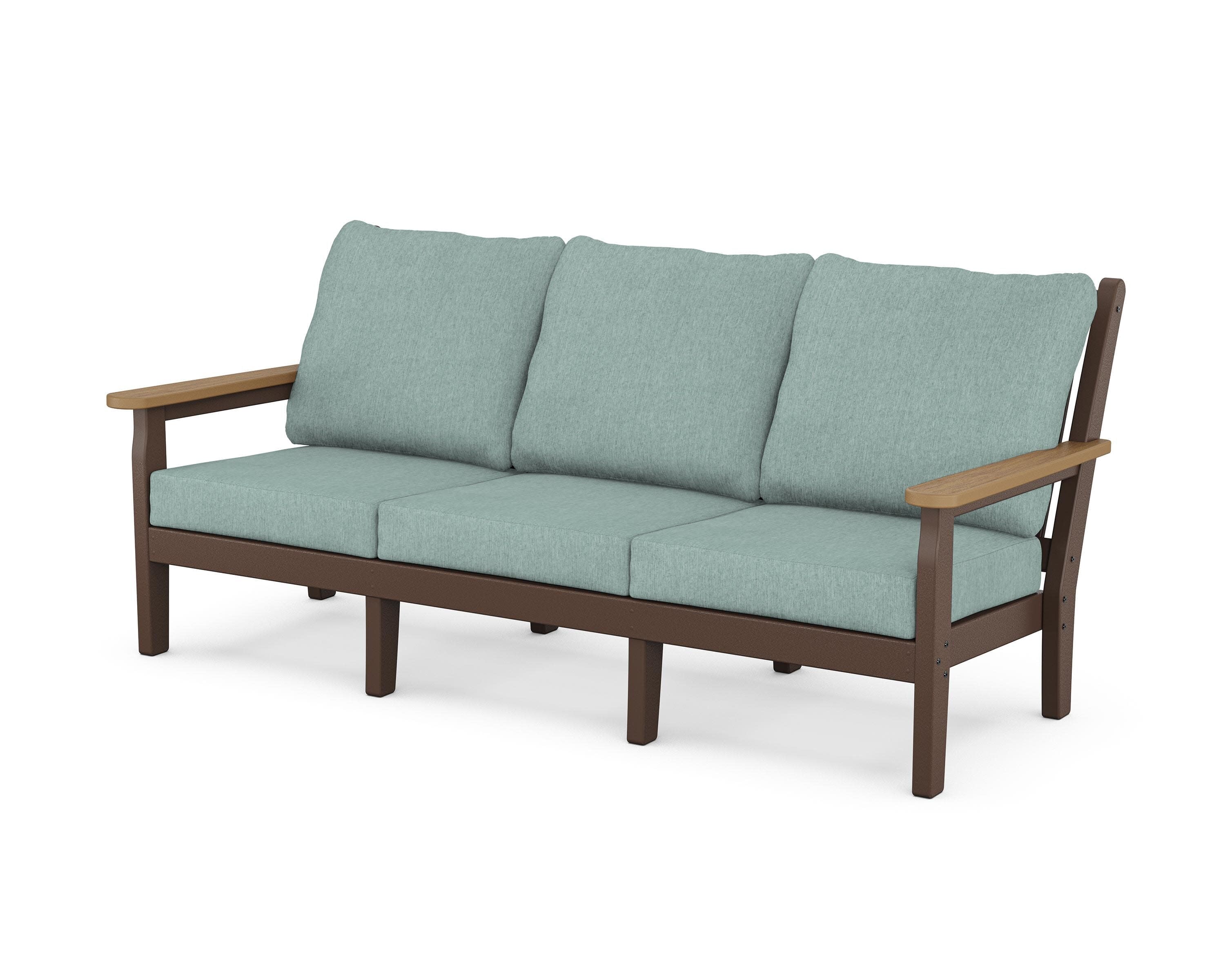 Chippendale Deep Seating Sofa in Mahogany / Natural / Glacier Spa