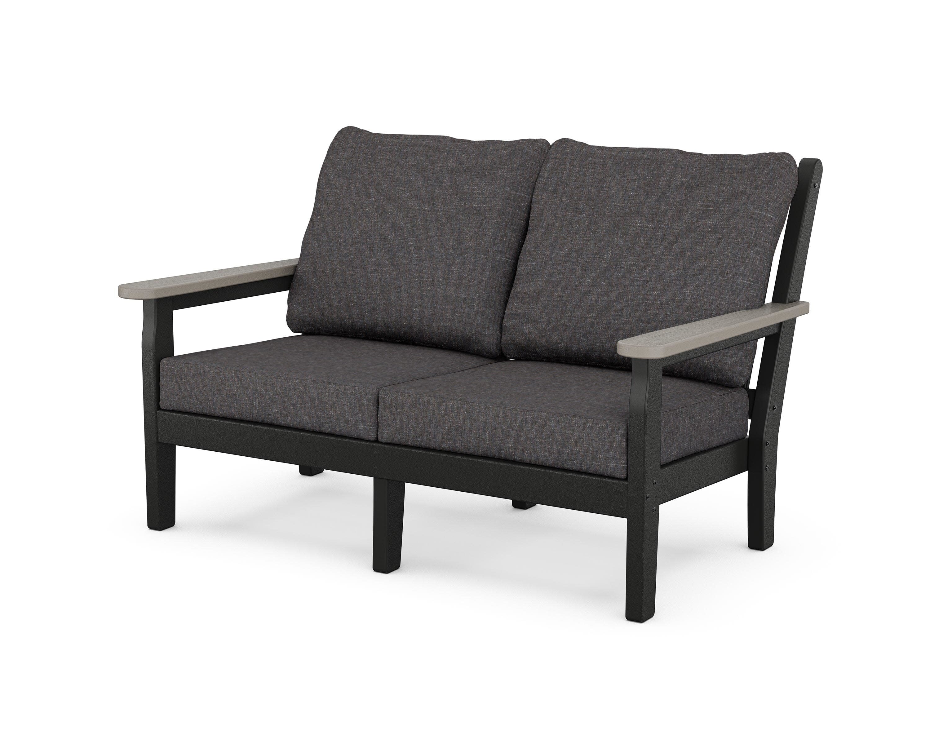 Chippendale Deep Seating Loveseat in Black / Driftwood / Ash Charcoal