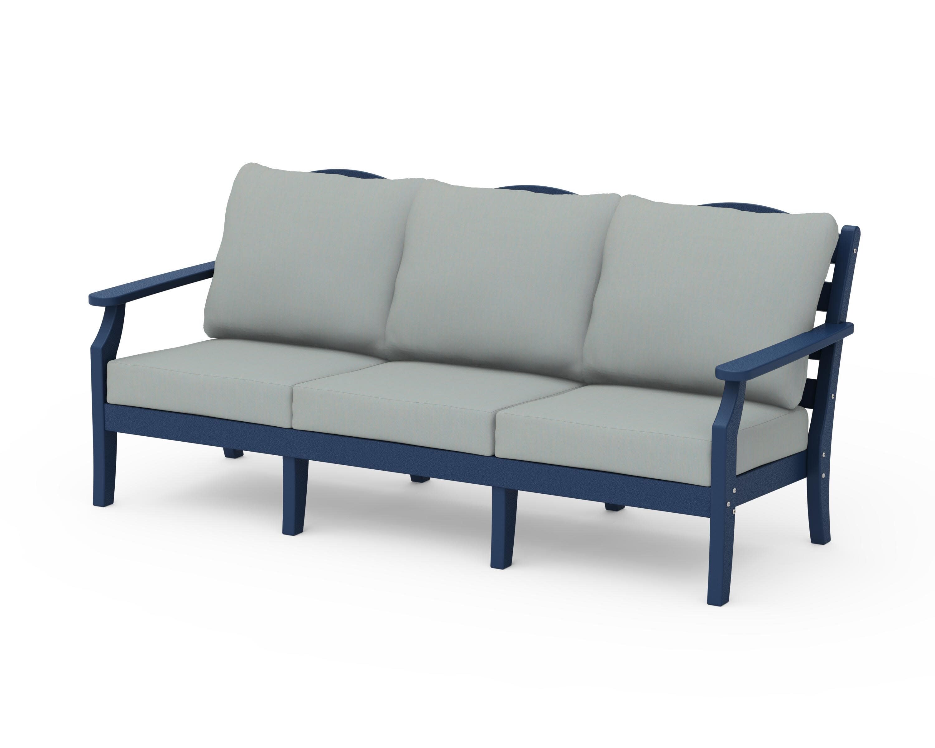 Savannah Deep Seating Sofa in Navy / Spa