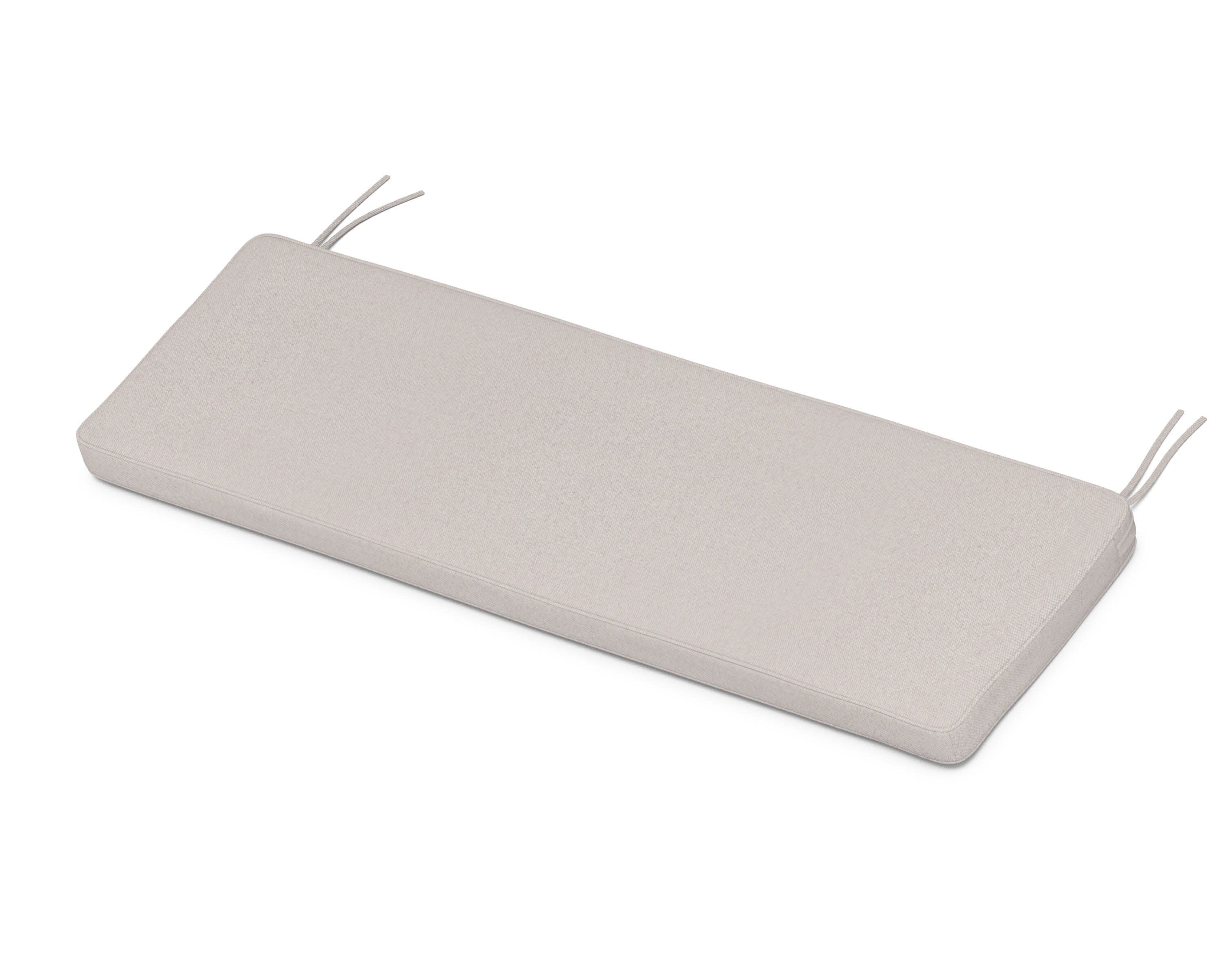 Chinoiserie Bench Seat Cushion in Dune Burlap