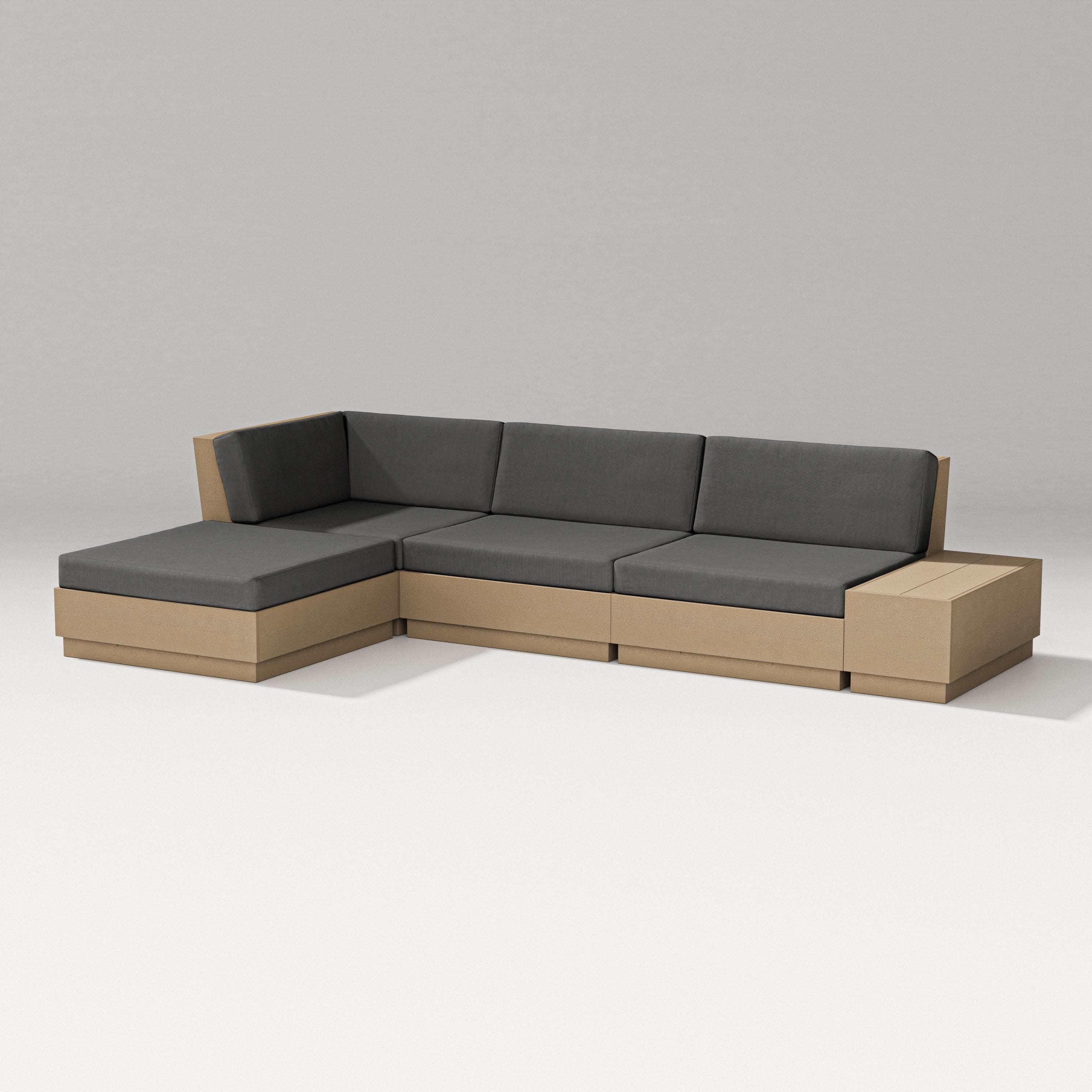 Elevate Chaise Sectional in Vintage Sahara / Spectrum Carbon