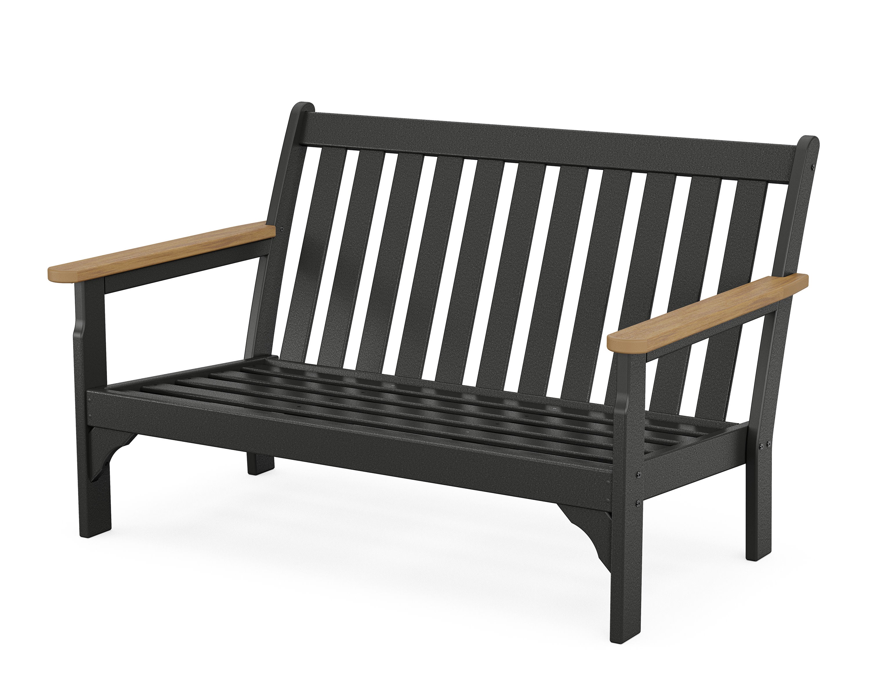 Vineyard Loveseat Frame in Black / Natural