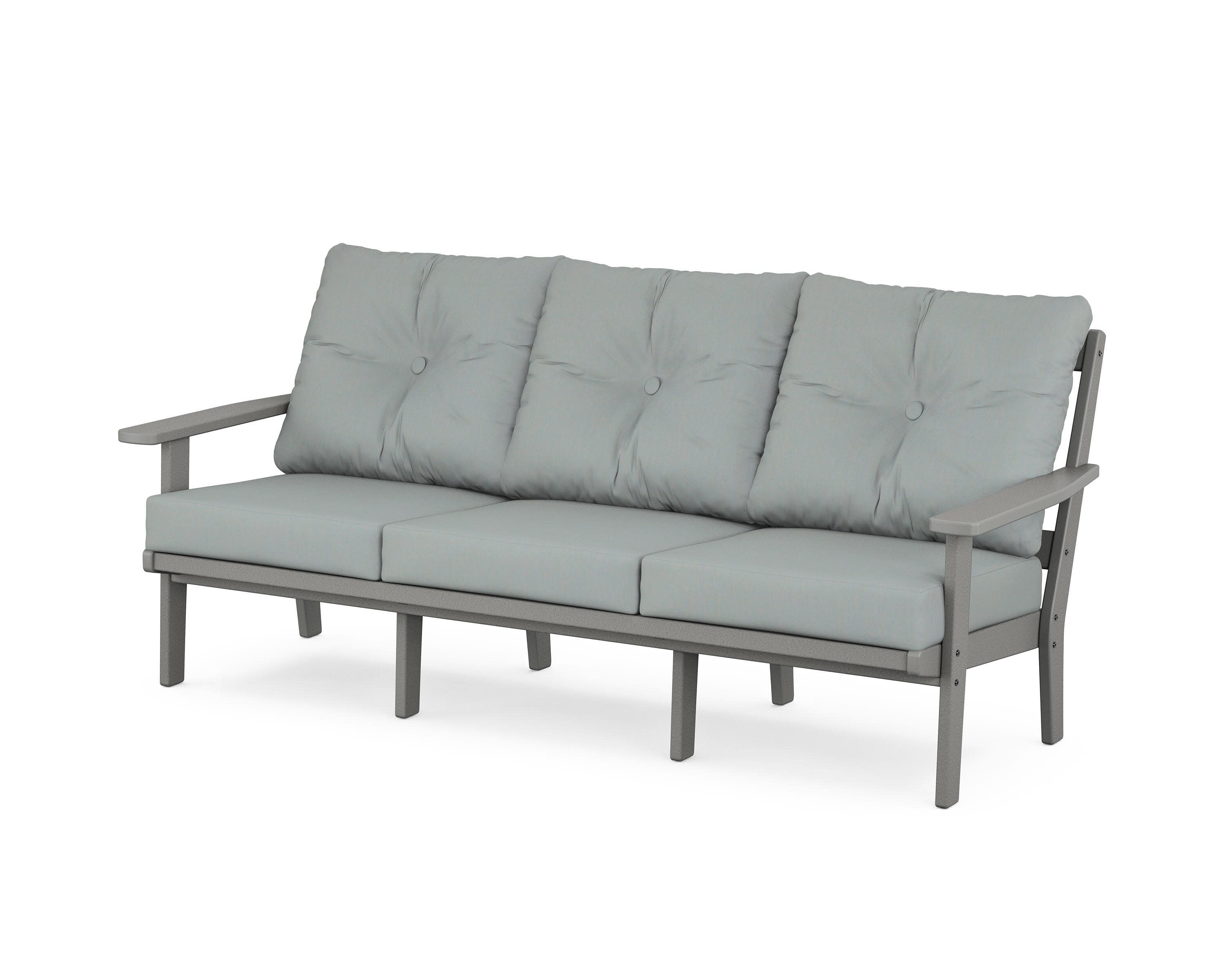 Oxford Deep Seating Sofa in Slate Grey / Spa