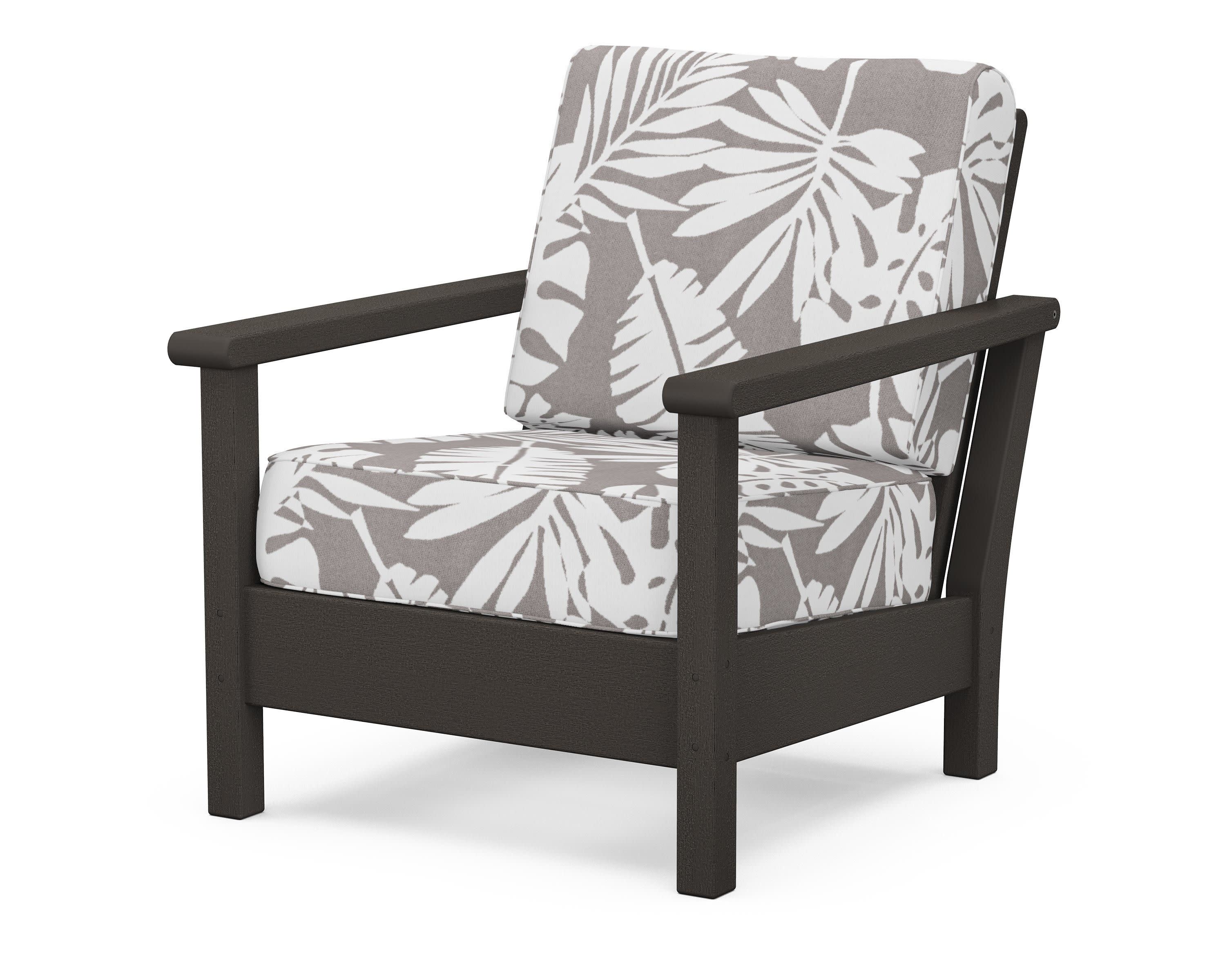 Harbour Deep Seating Chair in Vintage Coffee / Leaf Grey Mist
