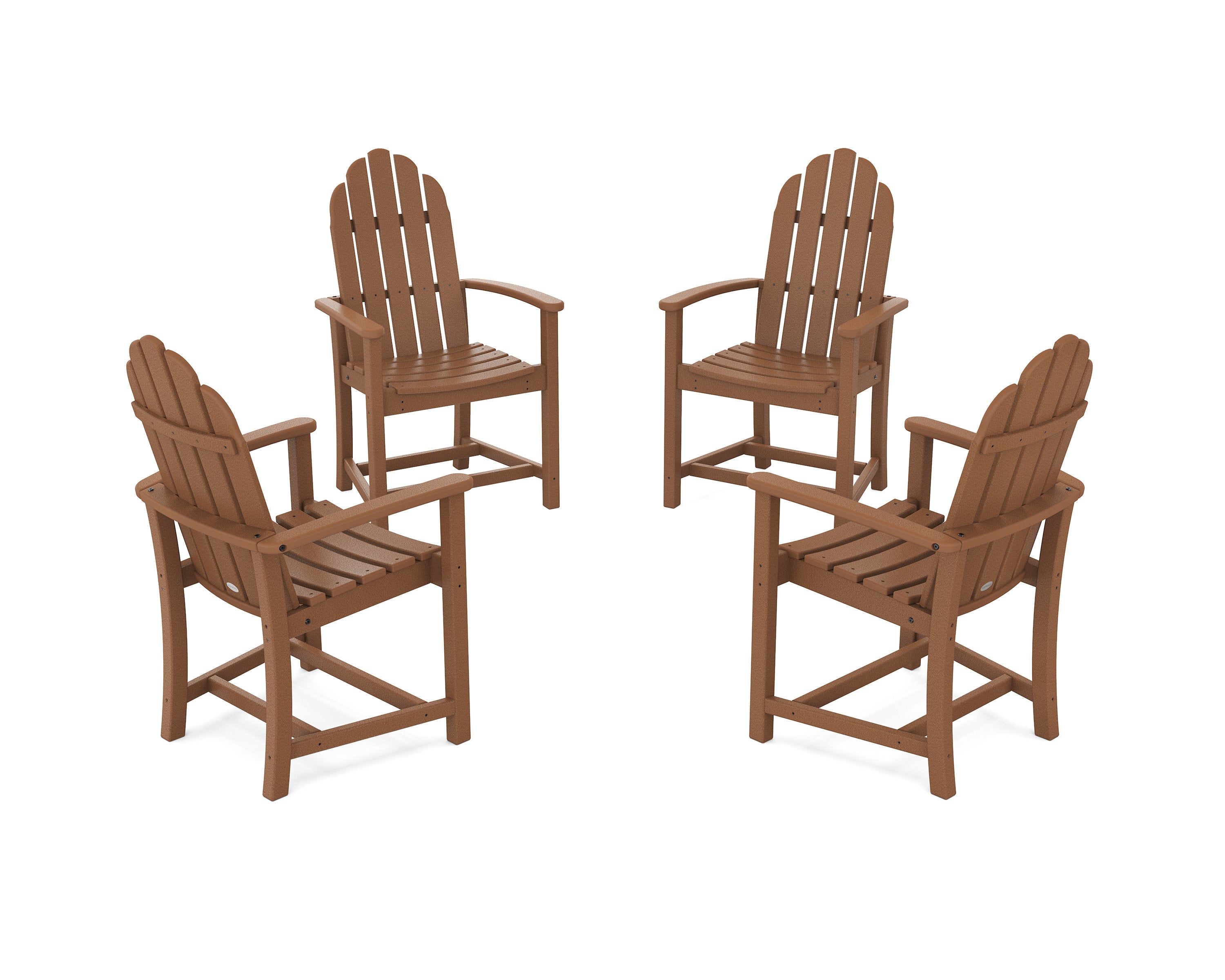 Classic 4-Piece Upright Adirondack Conversation Set in Teak