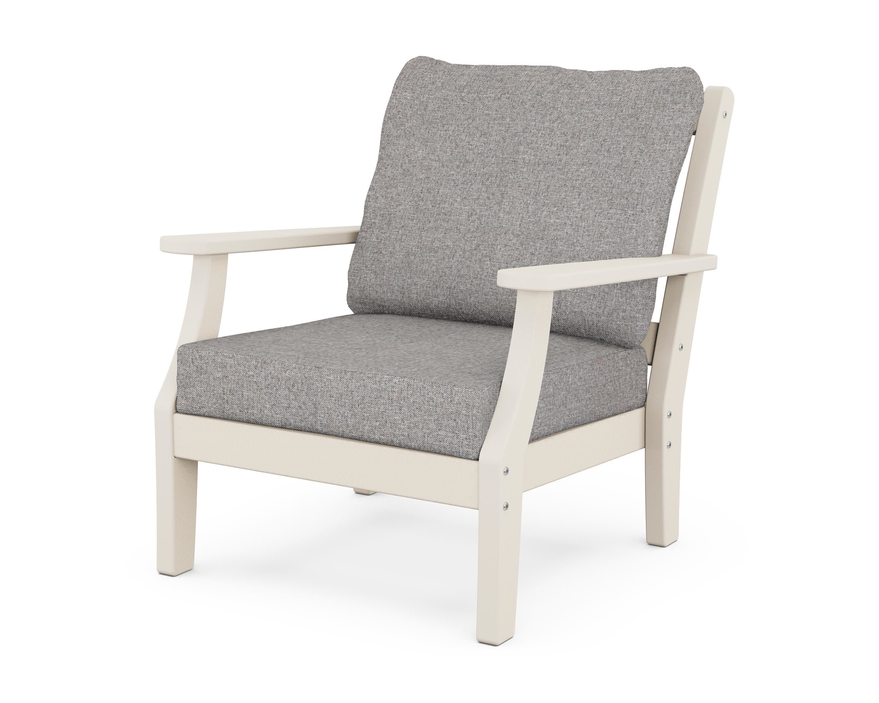 Chinoiserie Deep Seating Chair in Sand / Grey Mist