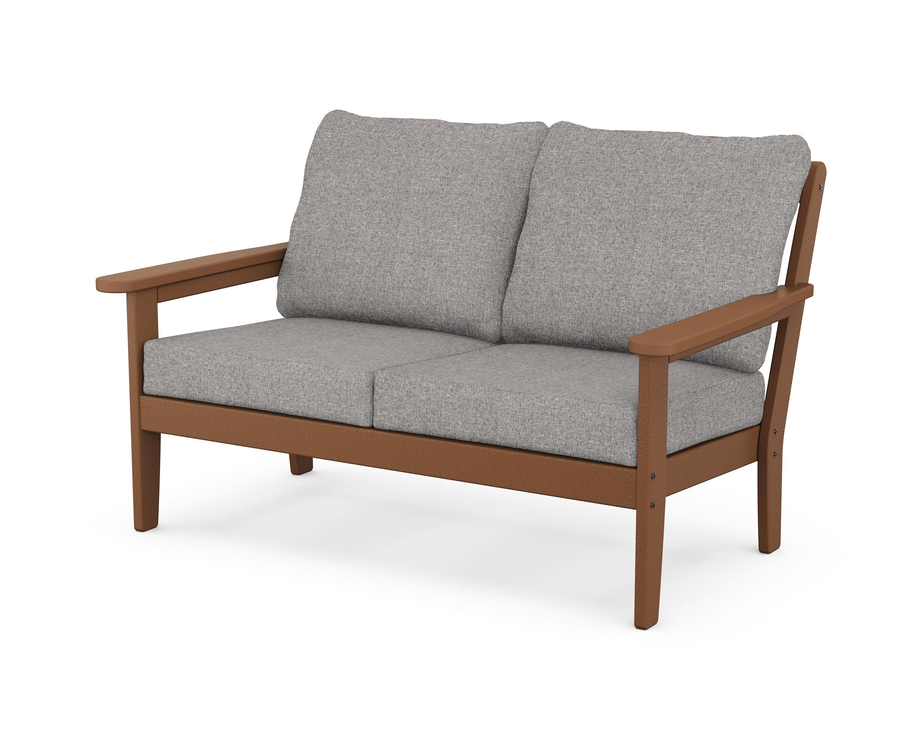 Cottage Deep Seating Loveseat in Teak / Grey Mist