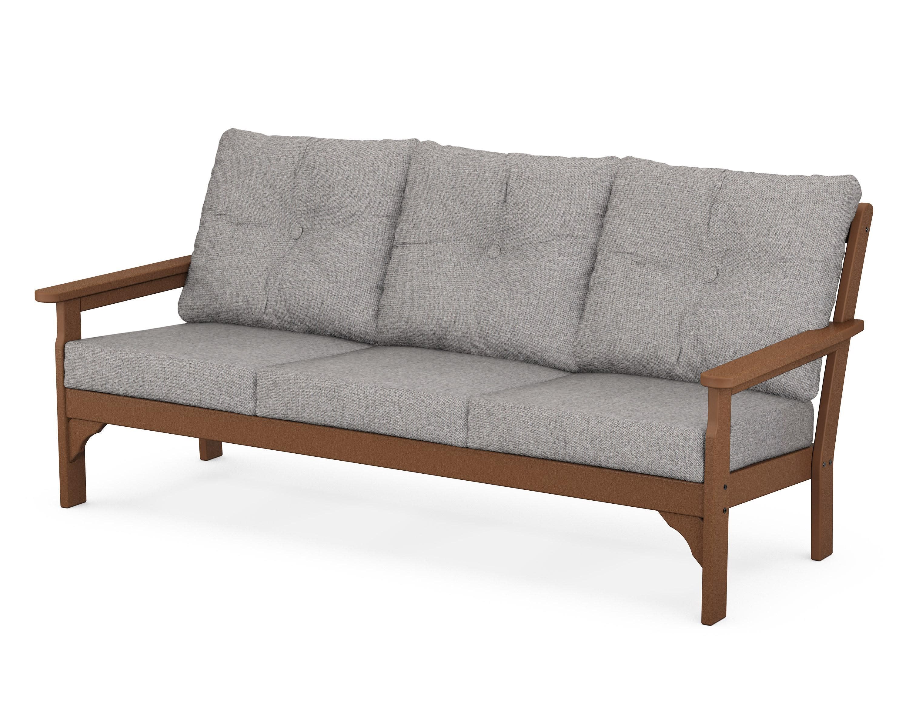 Vineyard Deep Seating Sofa in Teak / Grey Mist