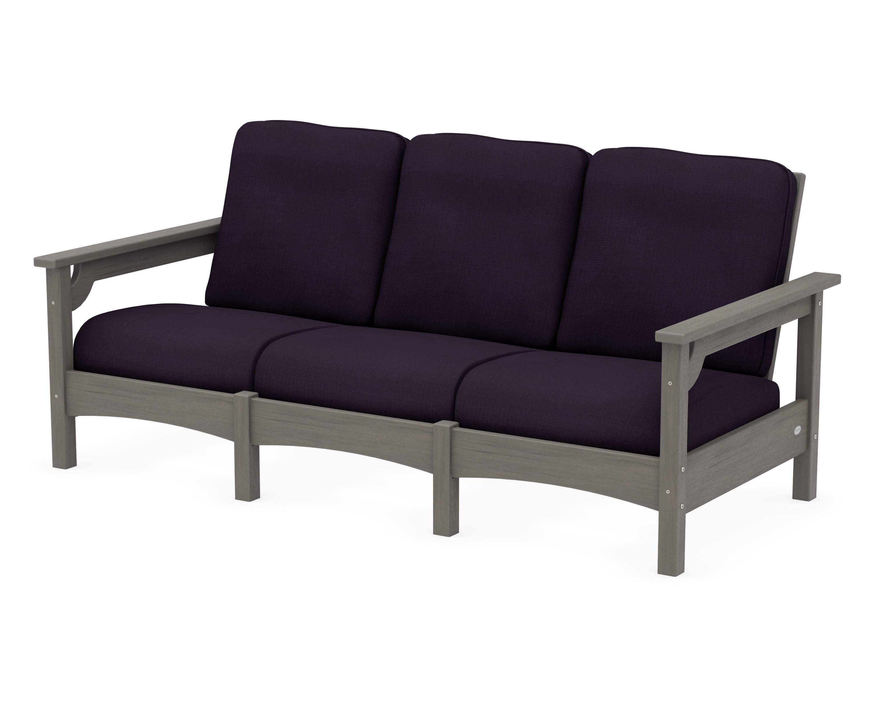 Club Sofa in Driftwood / Navy Linen