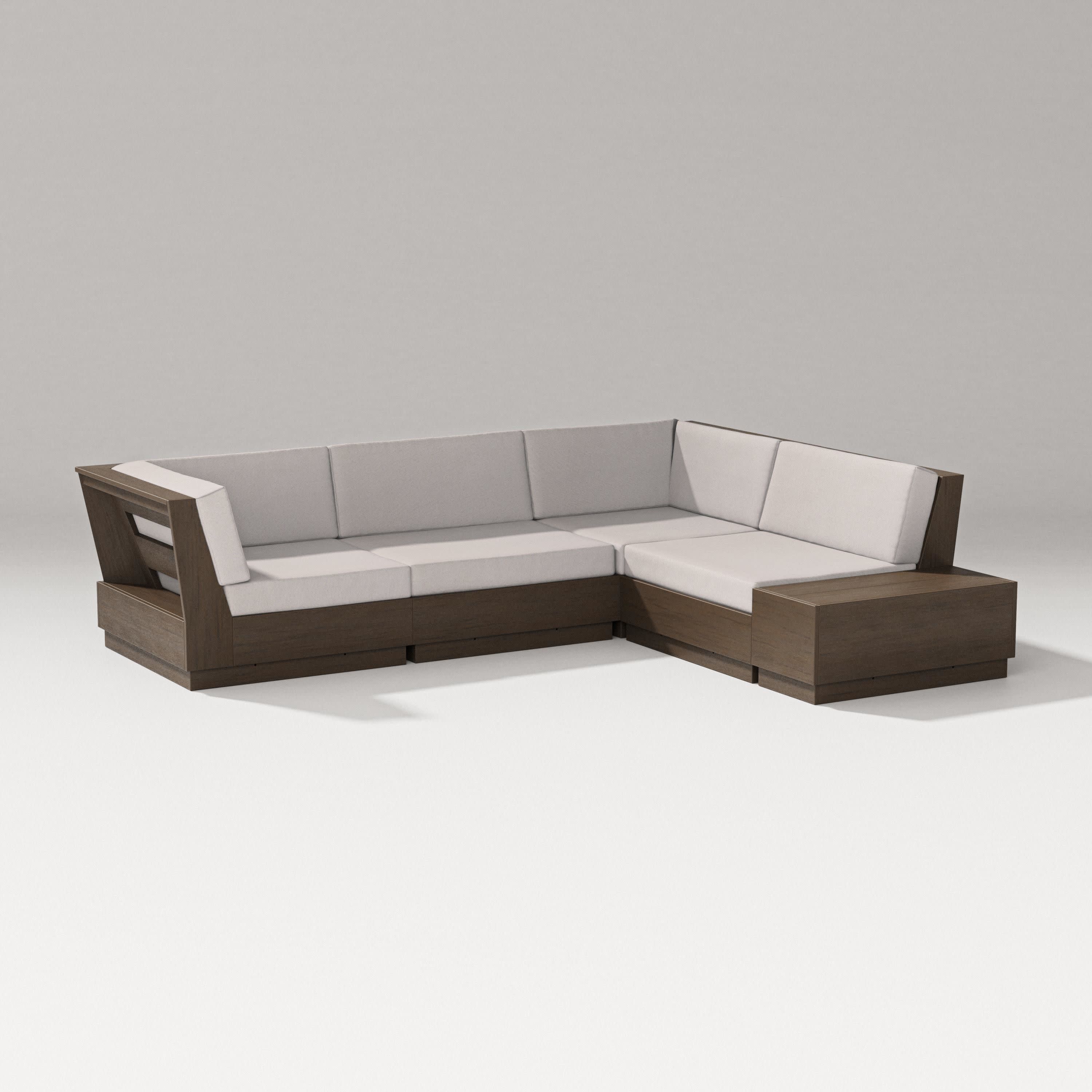 Elevate Corner Sectional in Kona / Dune Burlap