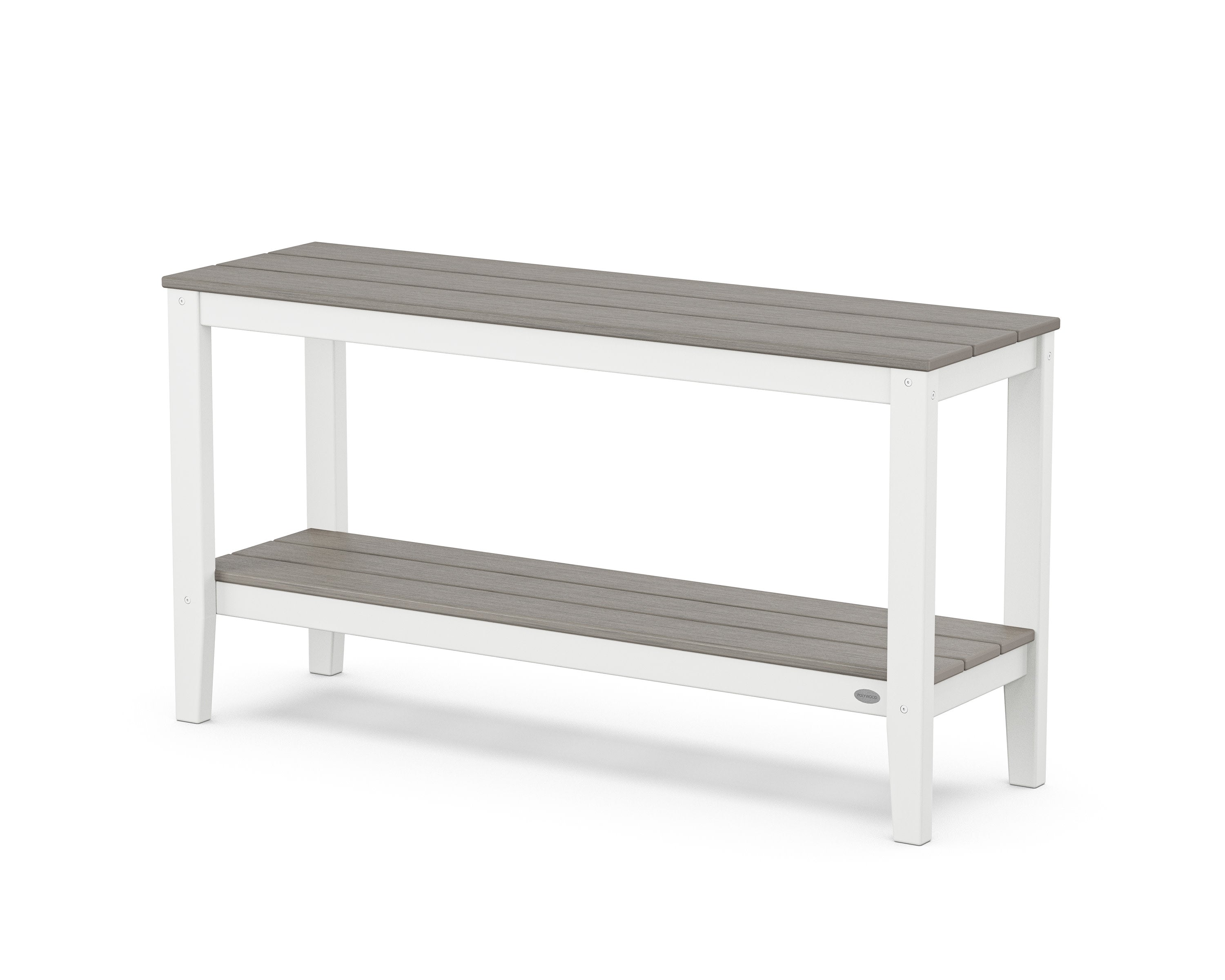 Newport 55" Console Table in White / Driftwood