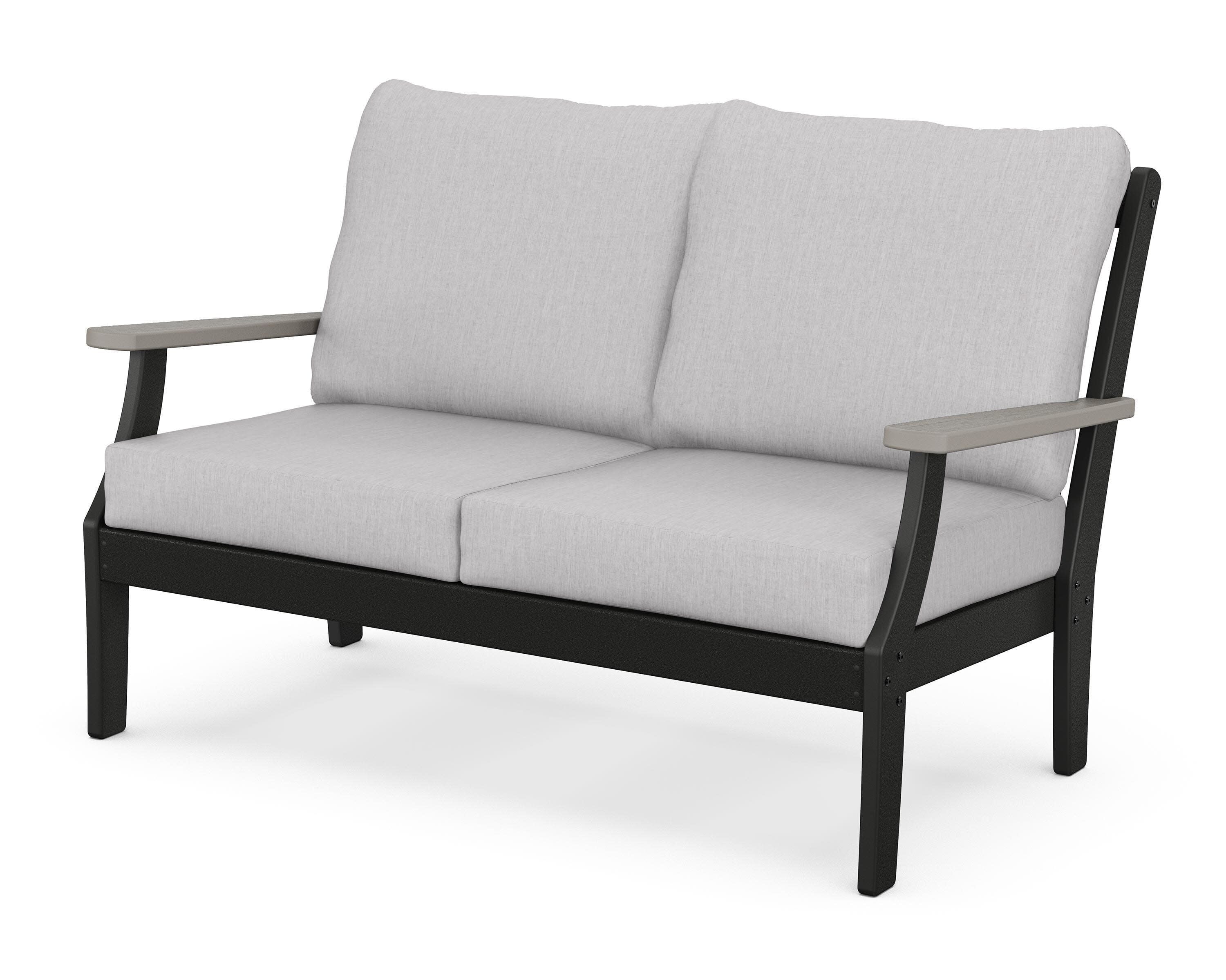 Braxton Deep Seating Loveseat in Black / Driftwood / Granite