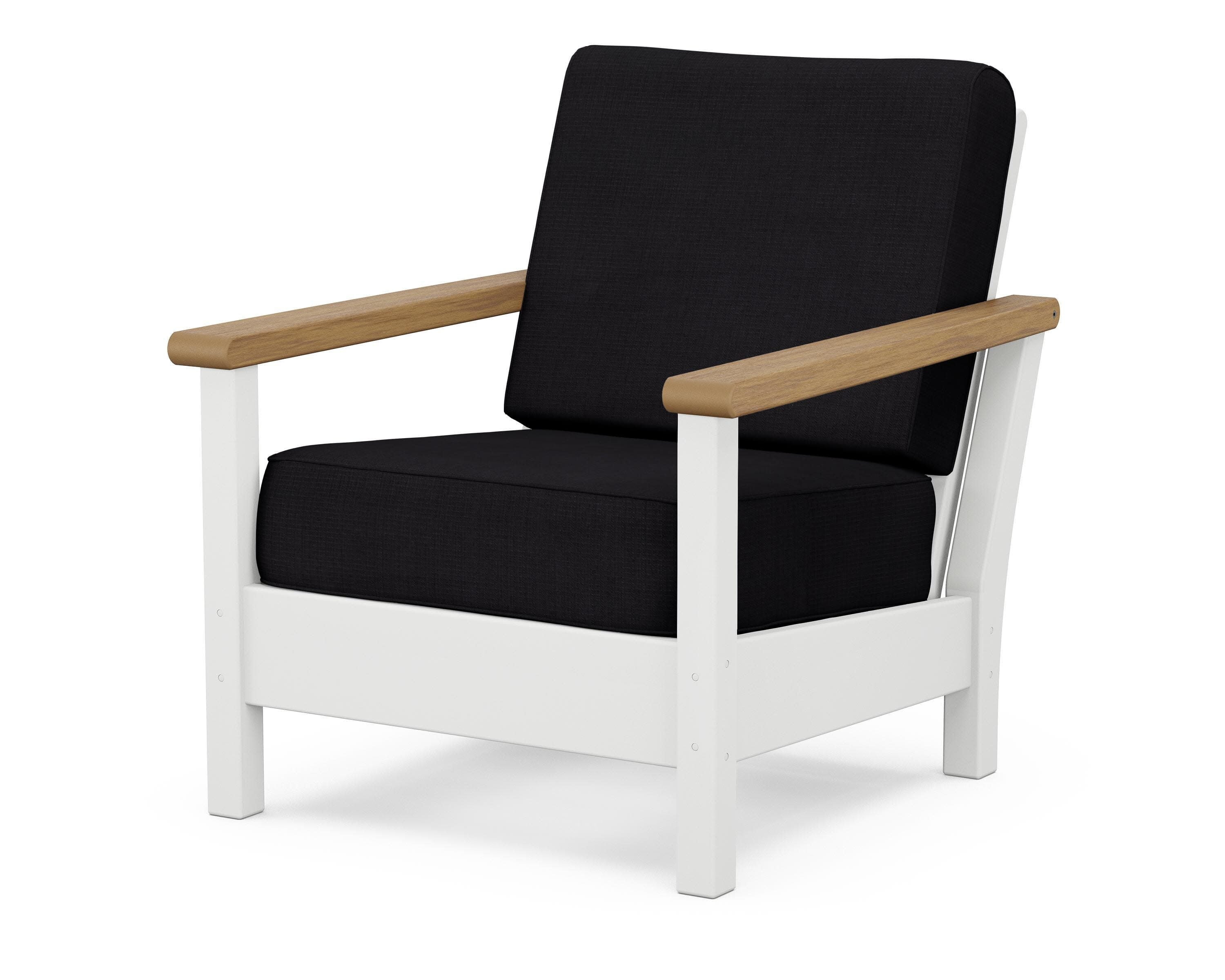 Harbour Deep Seating Chair in White / Natural / Midnight Linen