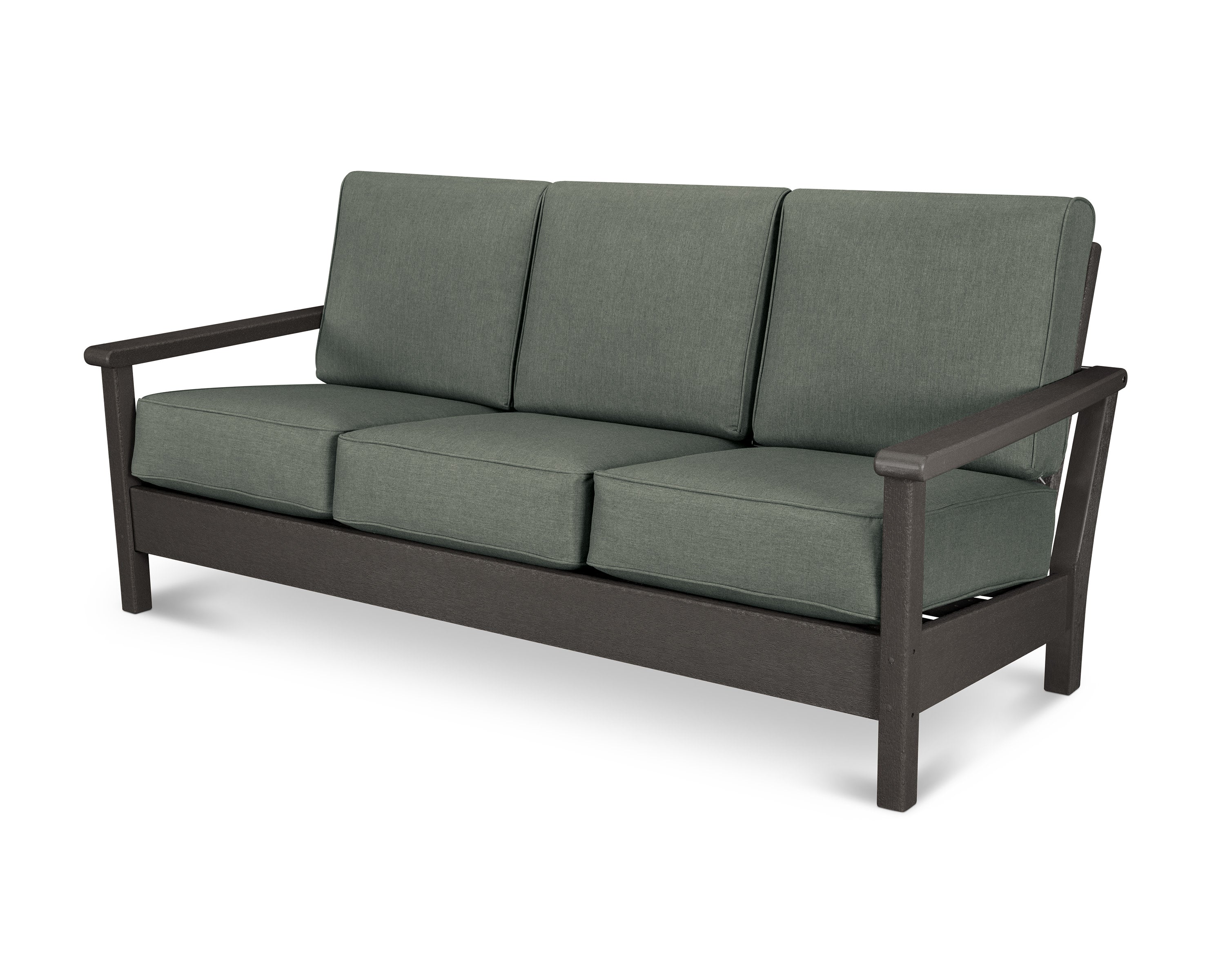 Harbour Deep Seating Sofa in Vintage Coffee / Cast Sage