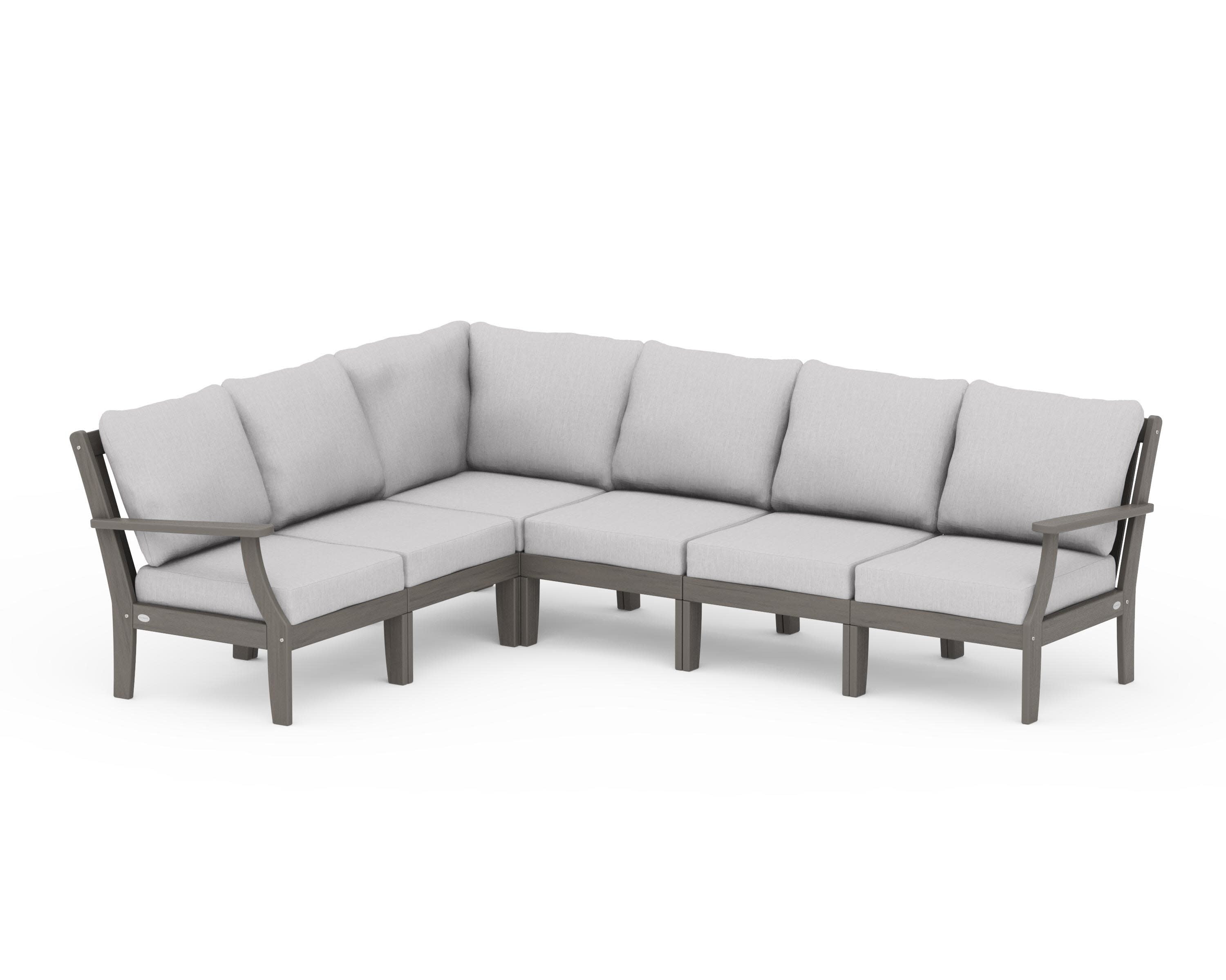 Braxton Modular 6-Piece Deep Seating Set in Driftwood / Granite