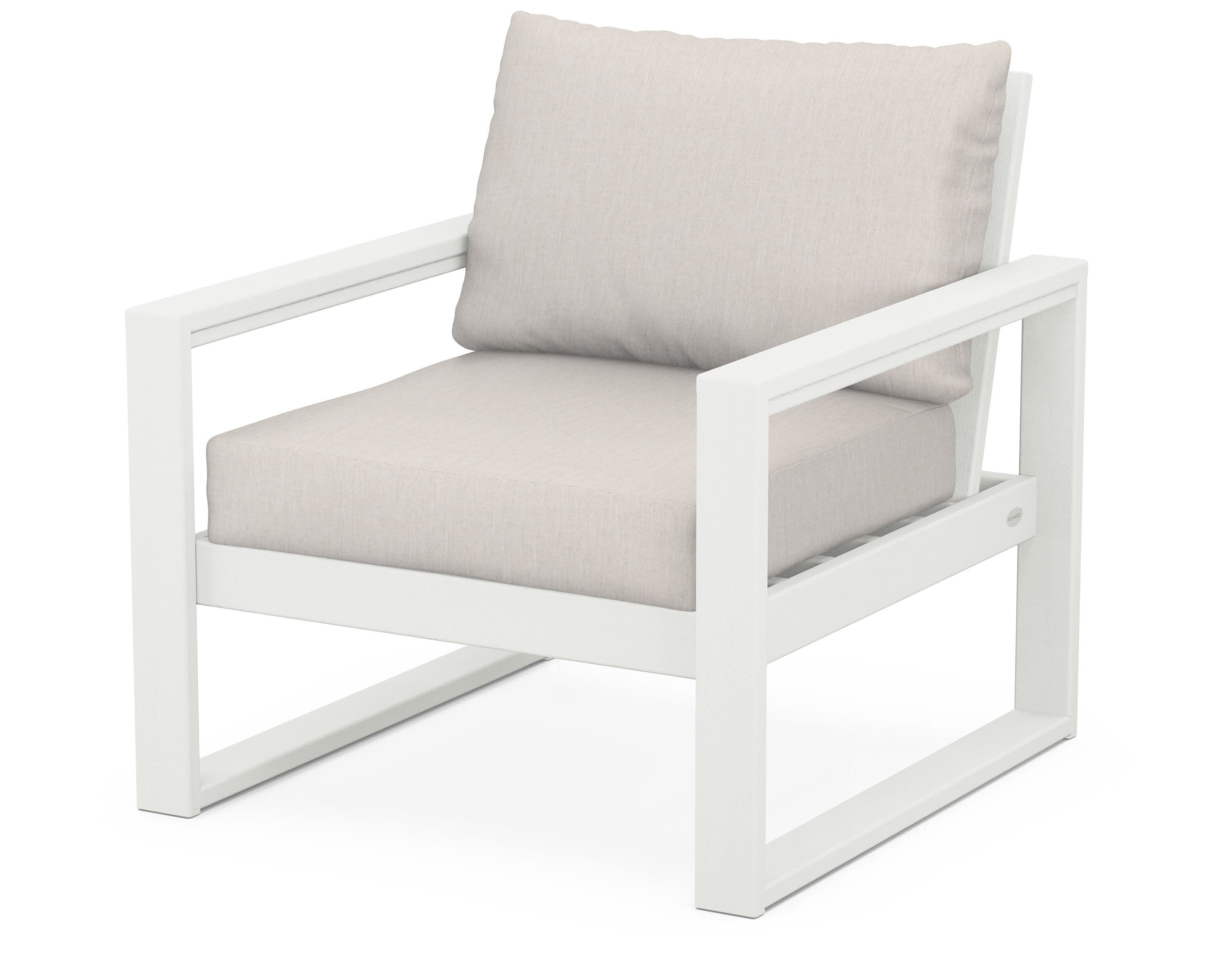 EDGE Club Chair in Vintage White / Cast Ash