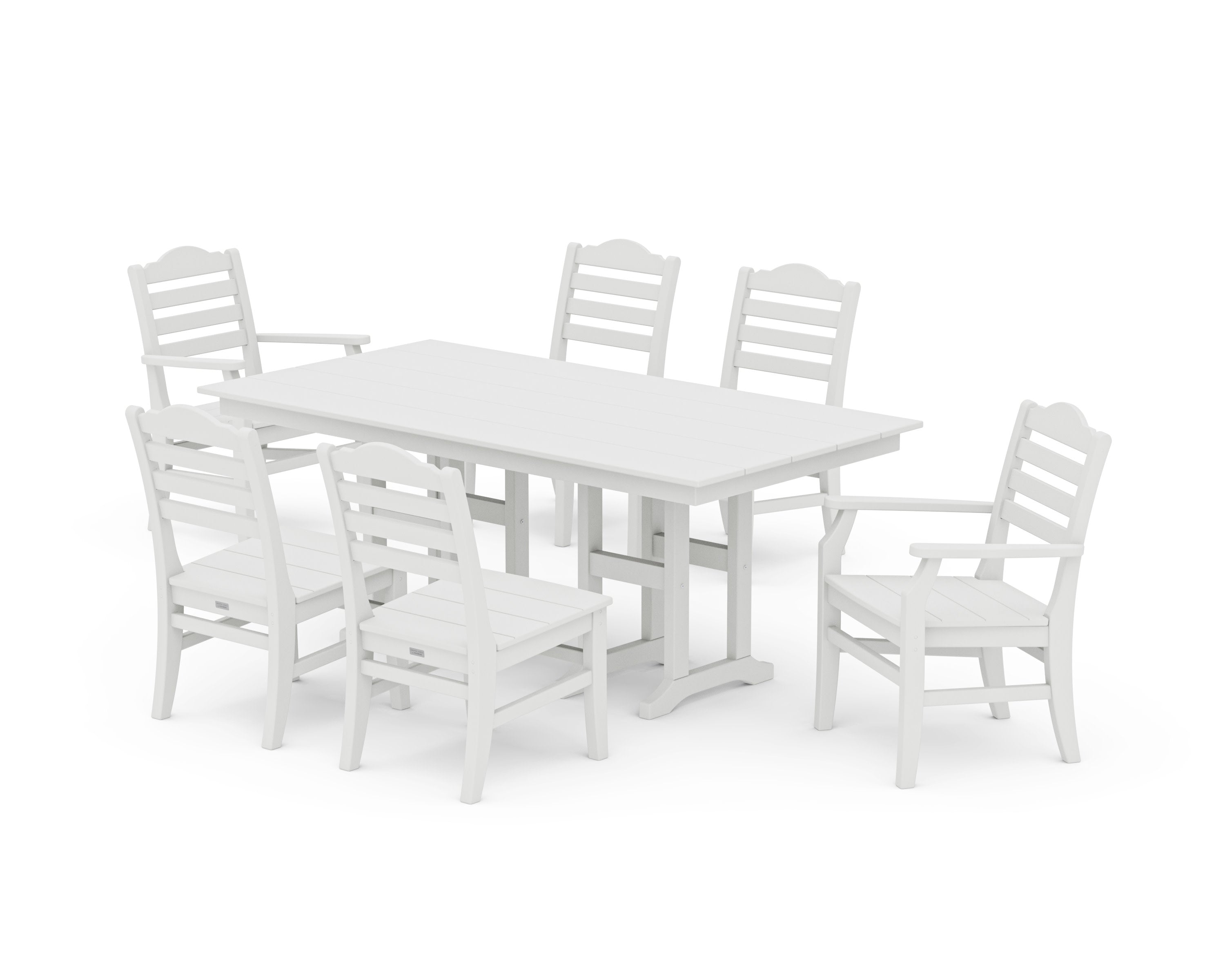 Savannah 7-Piece Farmhouse Dining Set in Vintage White