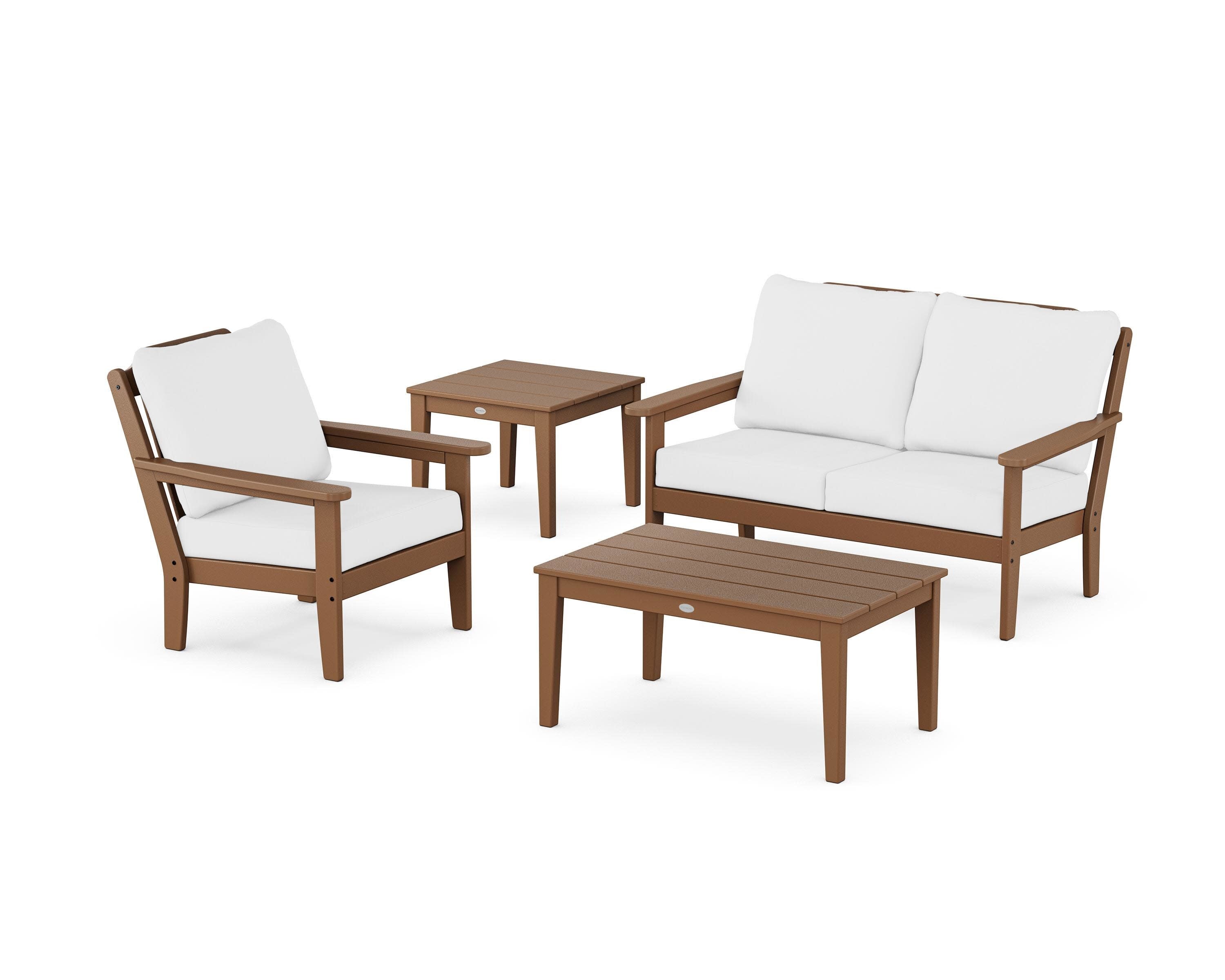 Wovendale 4-Piece Deep Seating Set in Teak / Natural