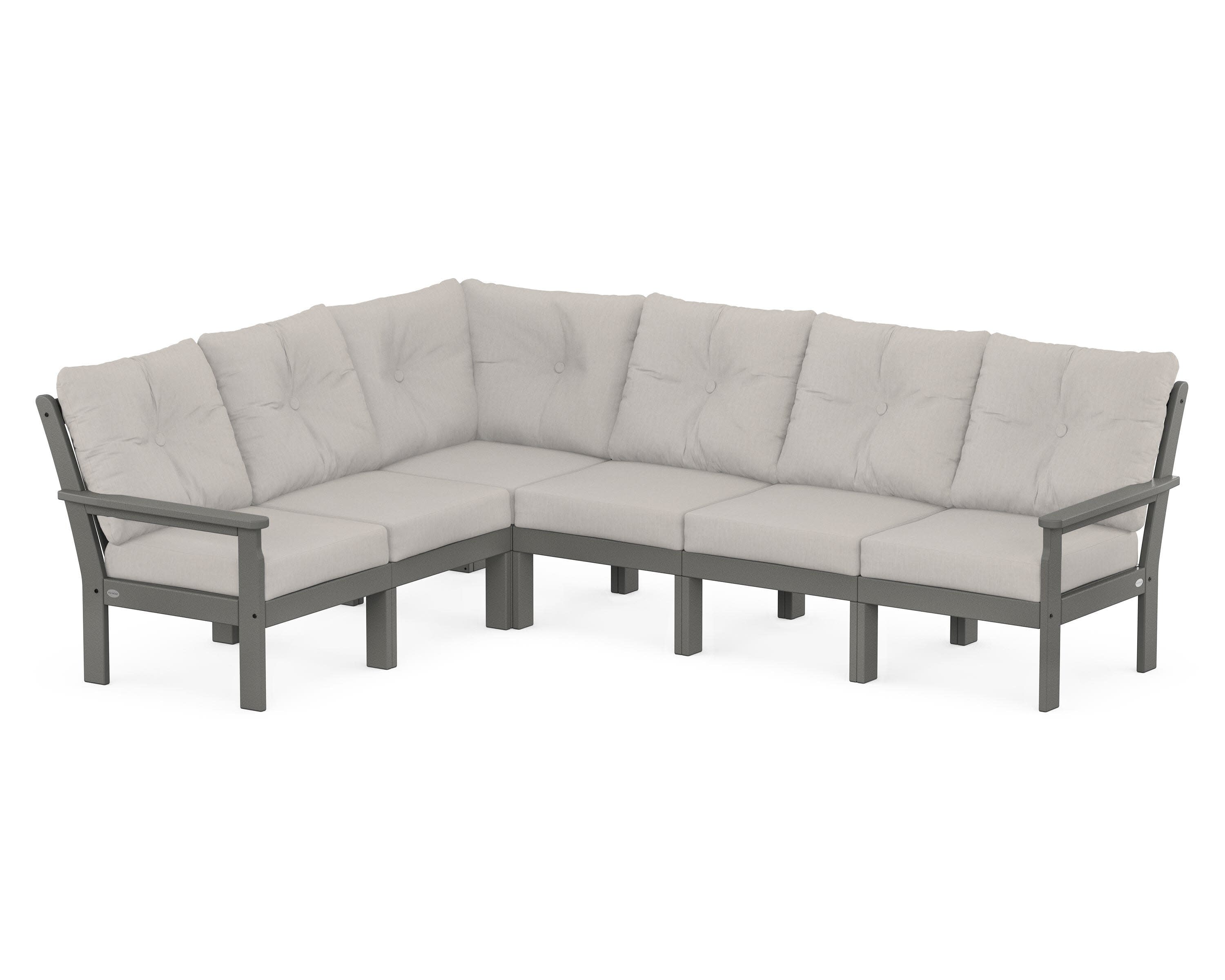 Vineyard 6-Piece Sectional in Slate Grey / Cast Ash