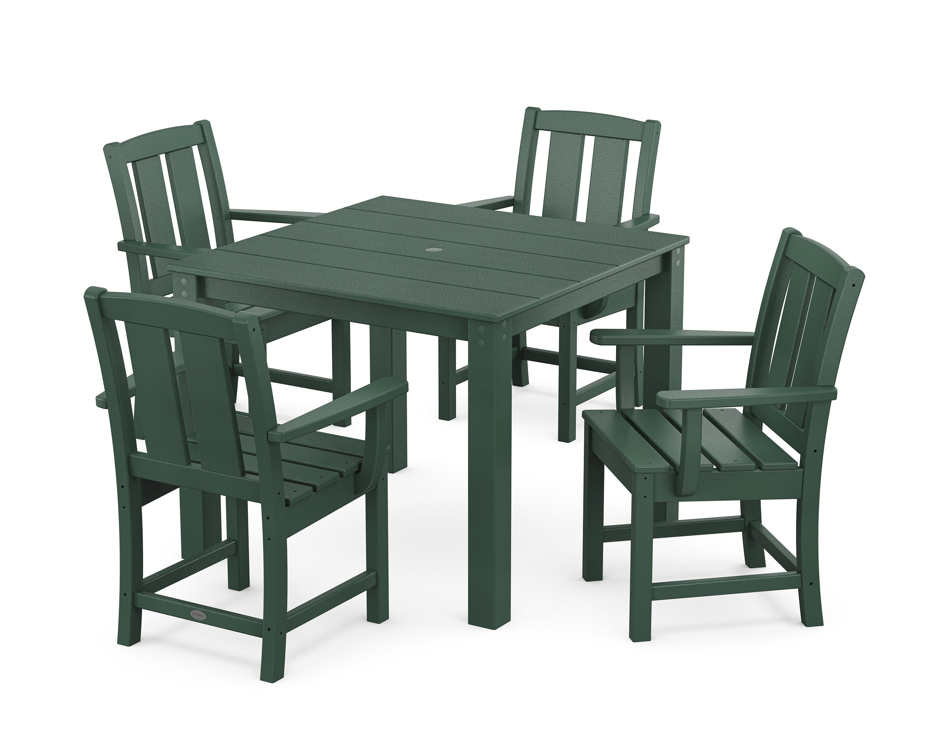 Mission 5-Piece Parsons Dining Set in Green
