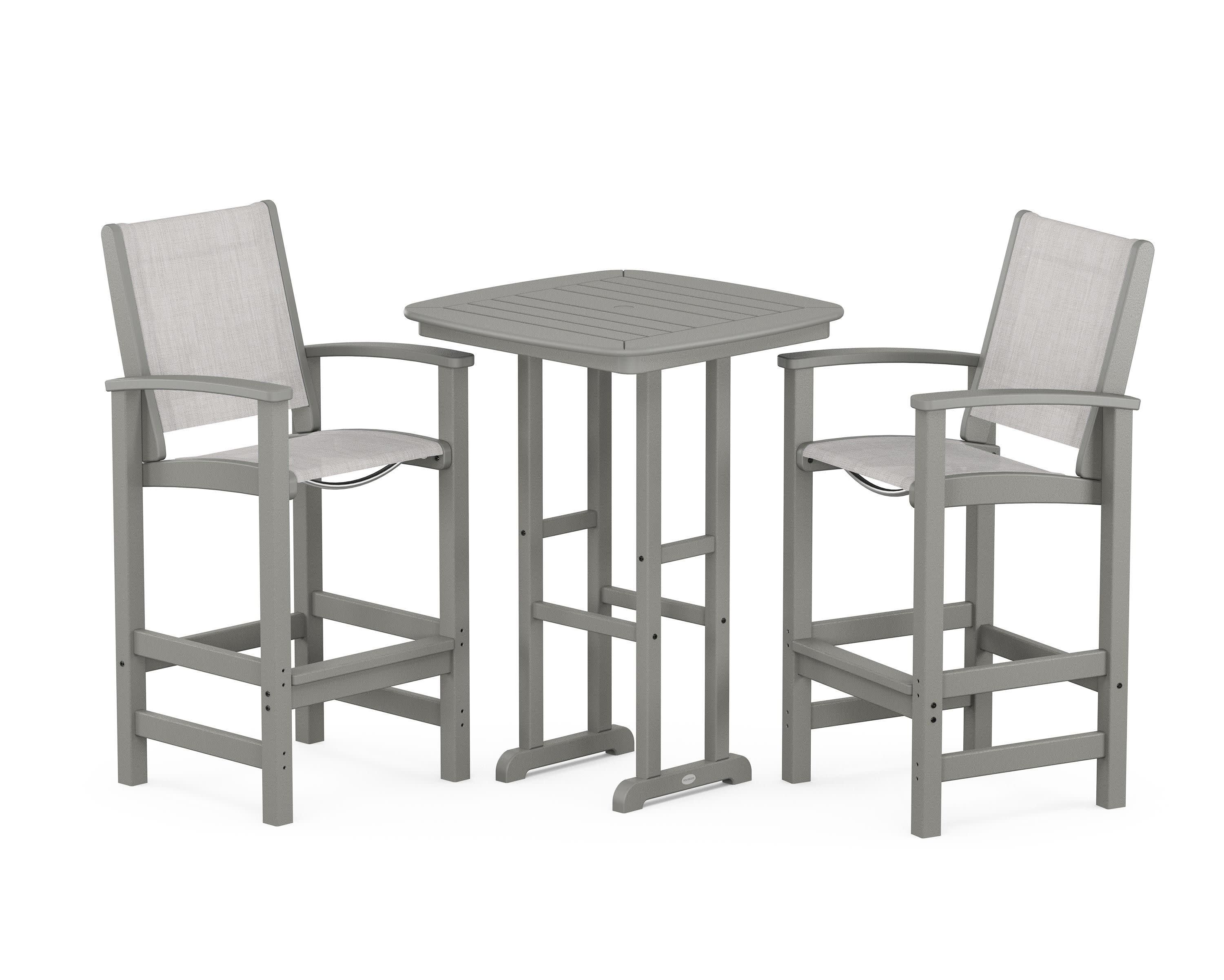 Coastal 3-Piece Bar Set in Slate Grey / Parchment Sling