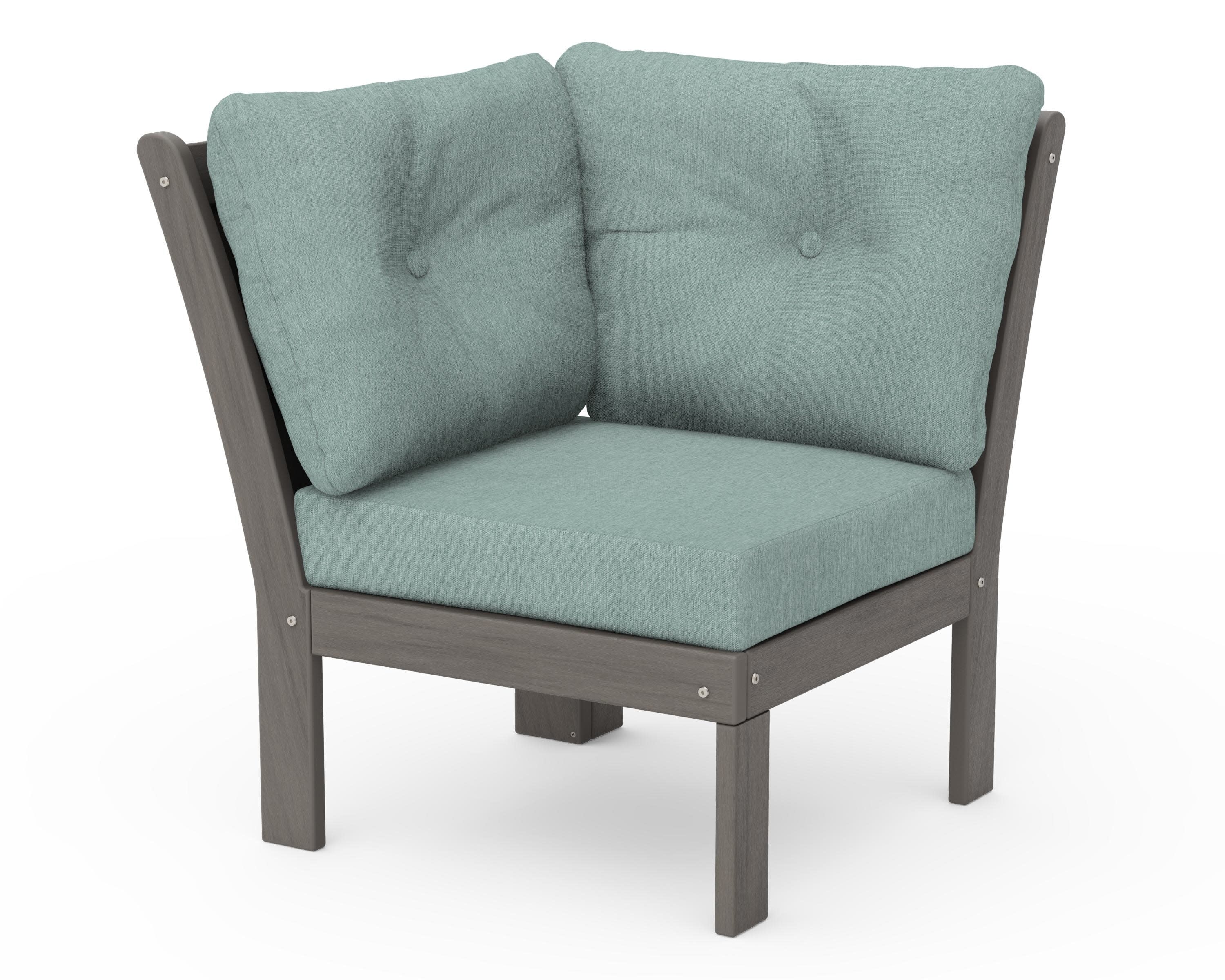 Vineyard Modular Corner Chair in Driftwood / Glacier Spa