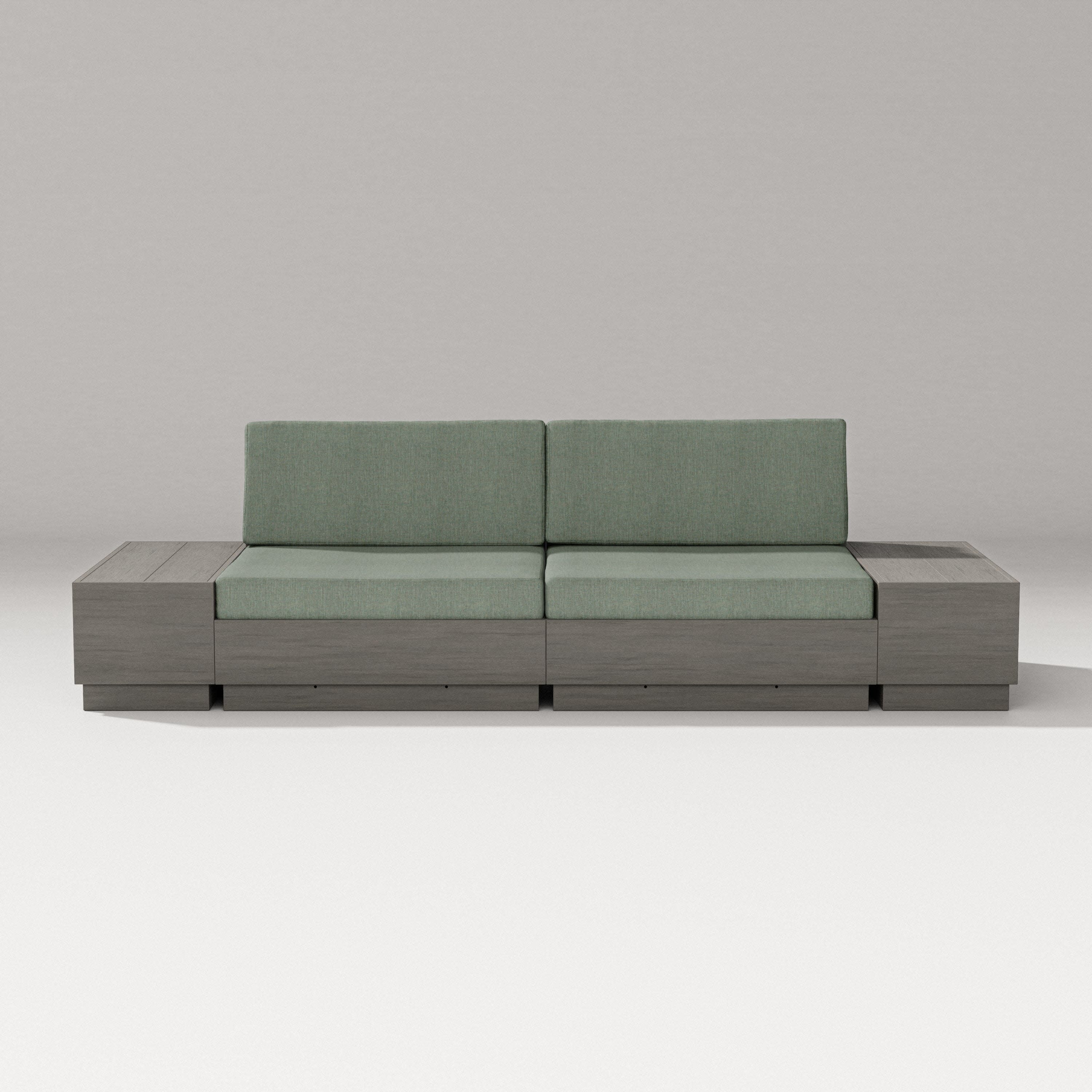Elevate 4-Piece Loveseat Sectional in Driftwood / Cast Sage