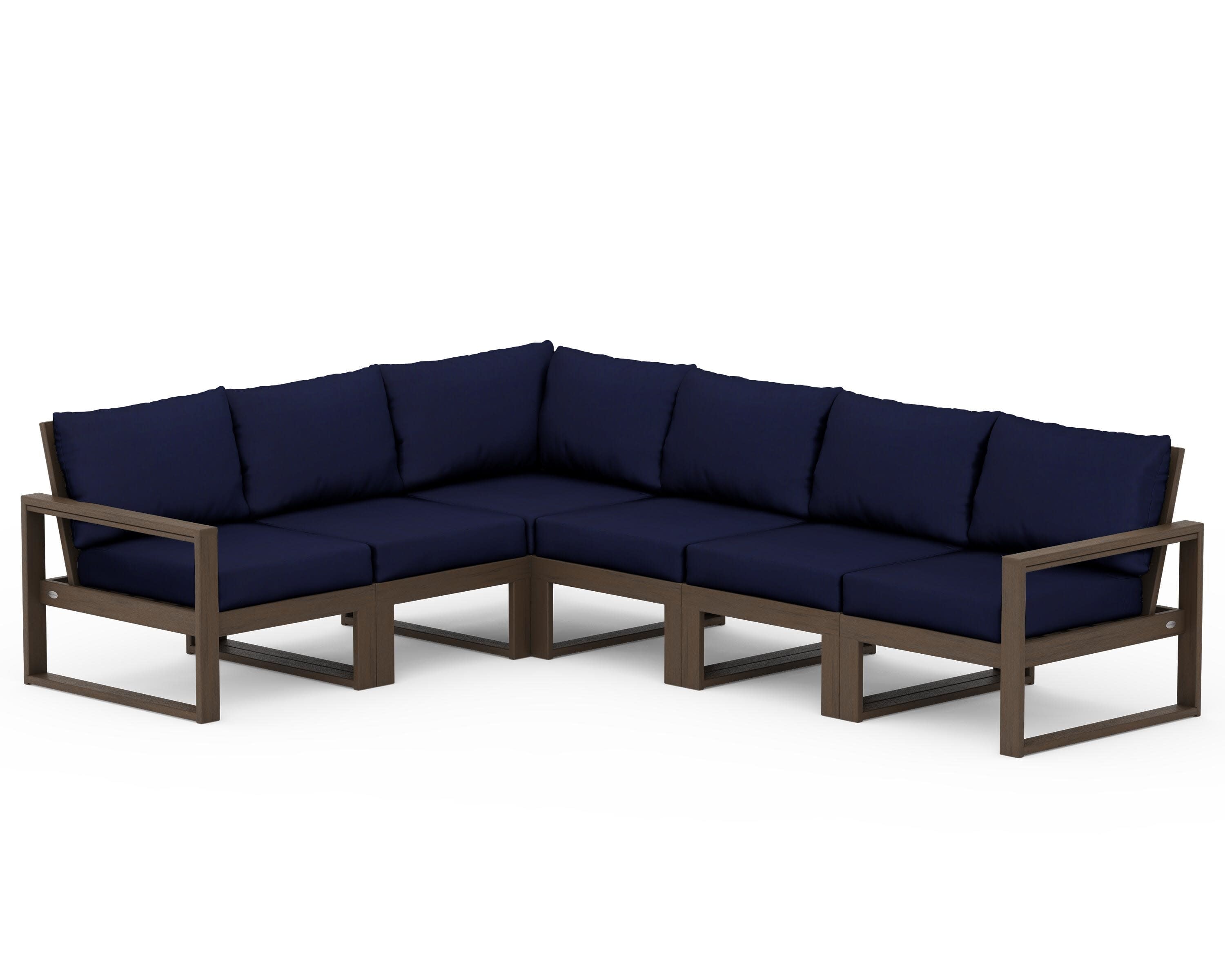 EDGE 6-Piece Modular Deep Seating Set in Kona / Navy