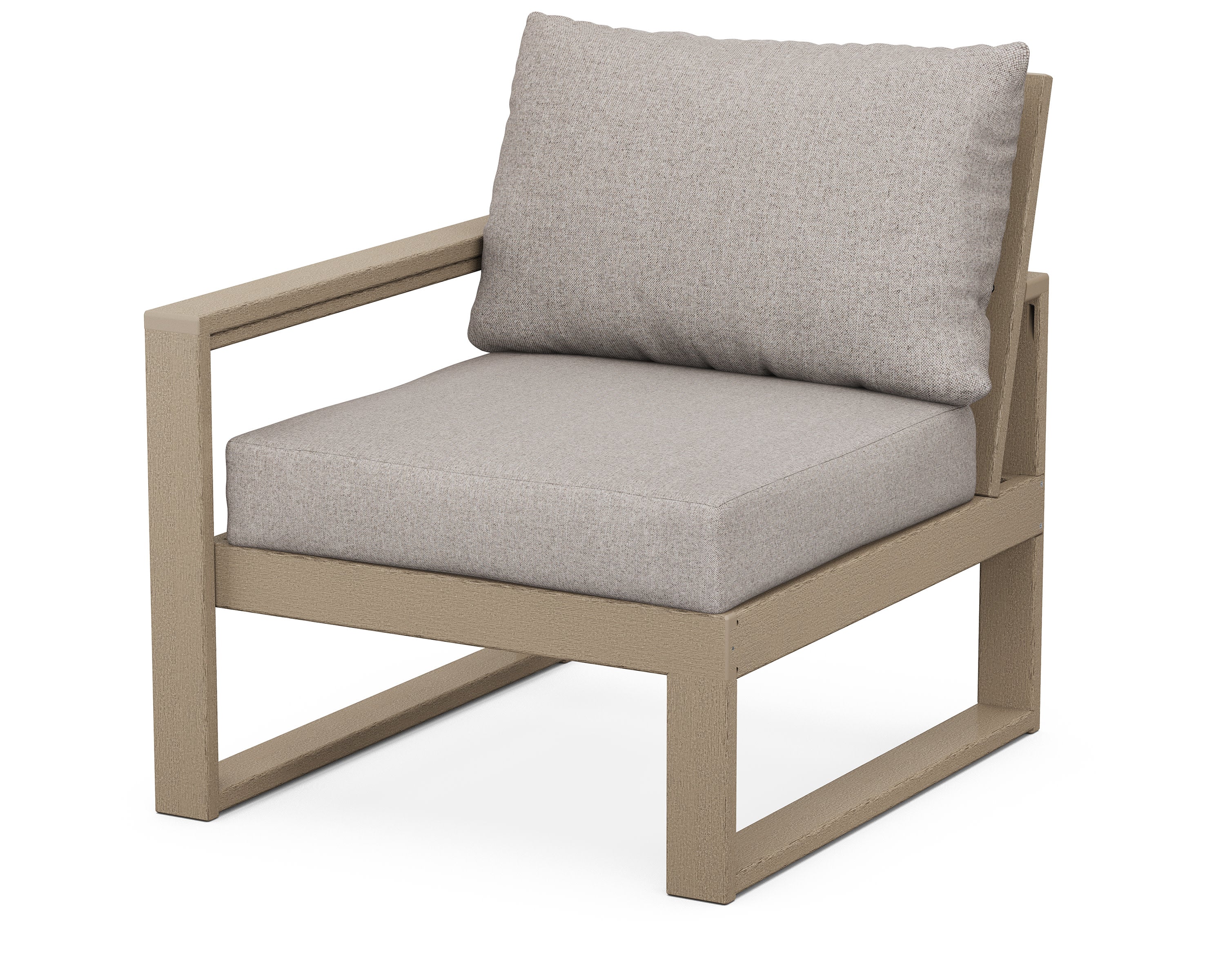 EDGE Modular Left Arm Chair in Vintage Sahara / Weathered Tweed
