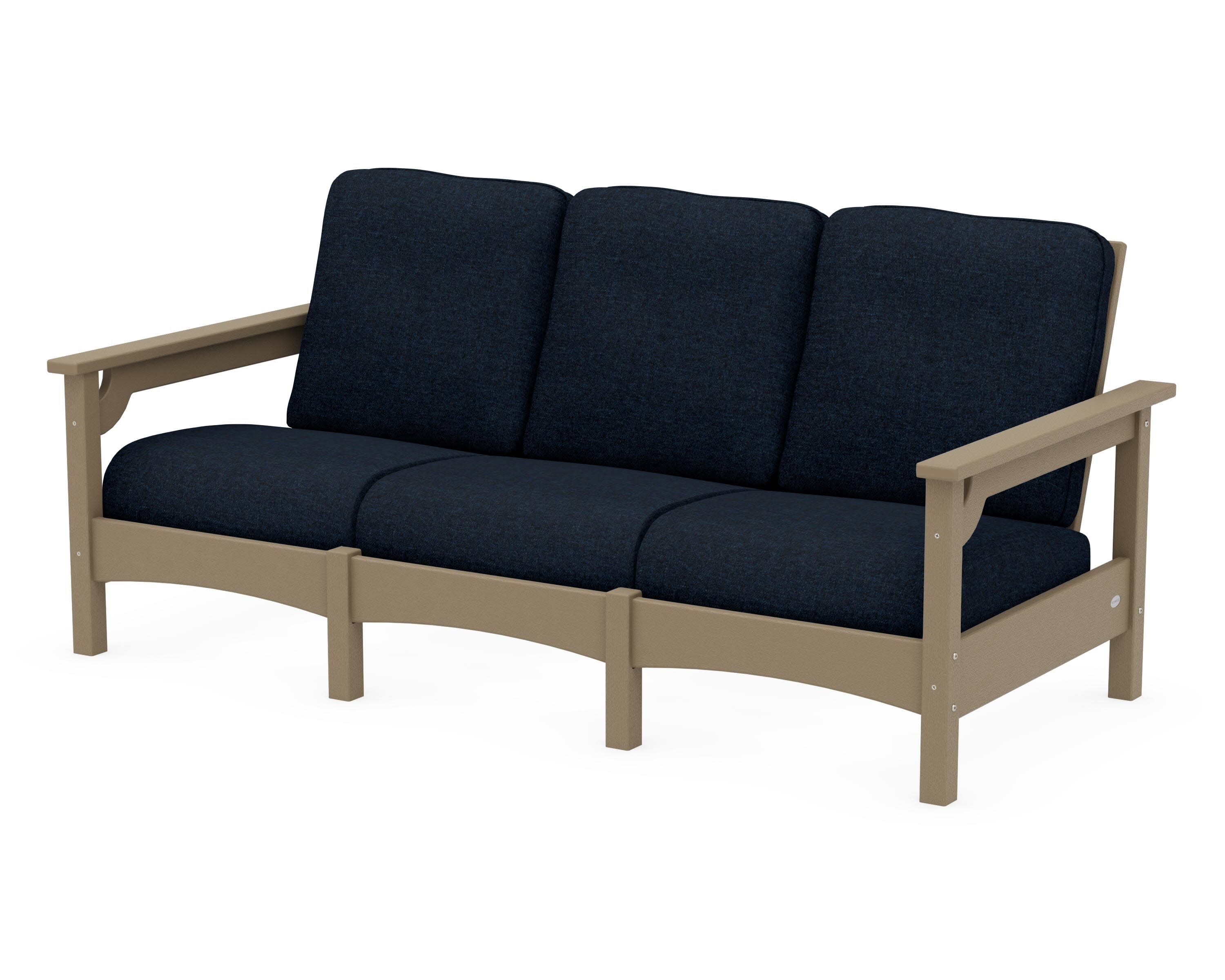 Club Sofa in Vintage Sahara / Marine Indigo