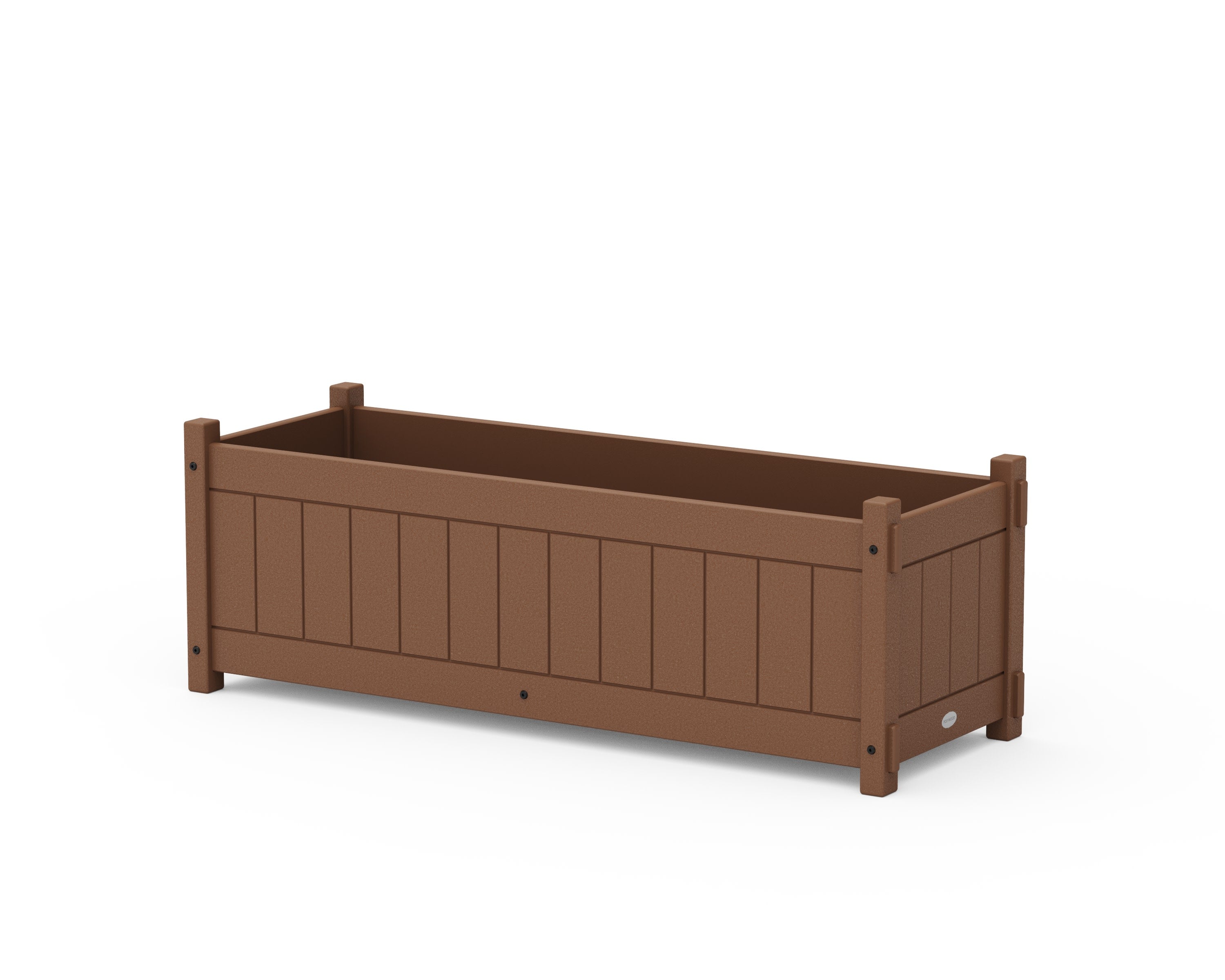 Vineyard Rectangle Triple Planter Box in Teak