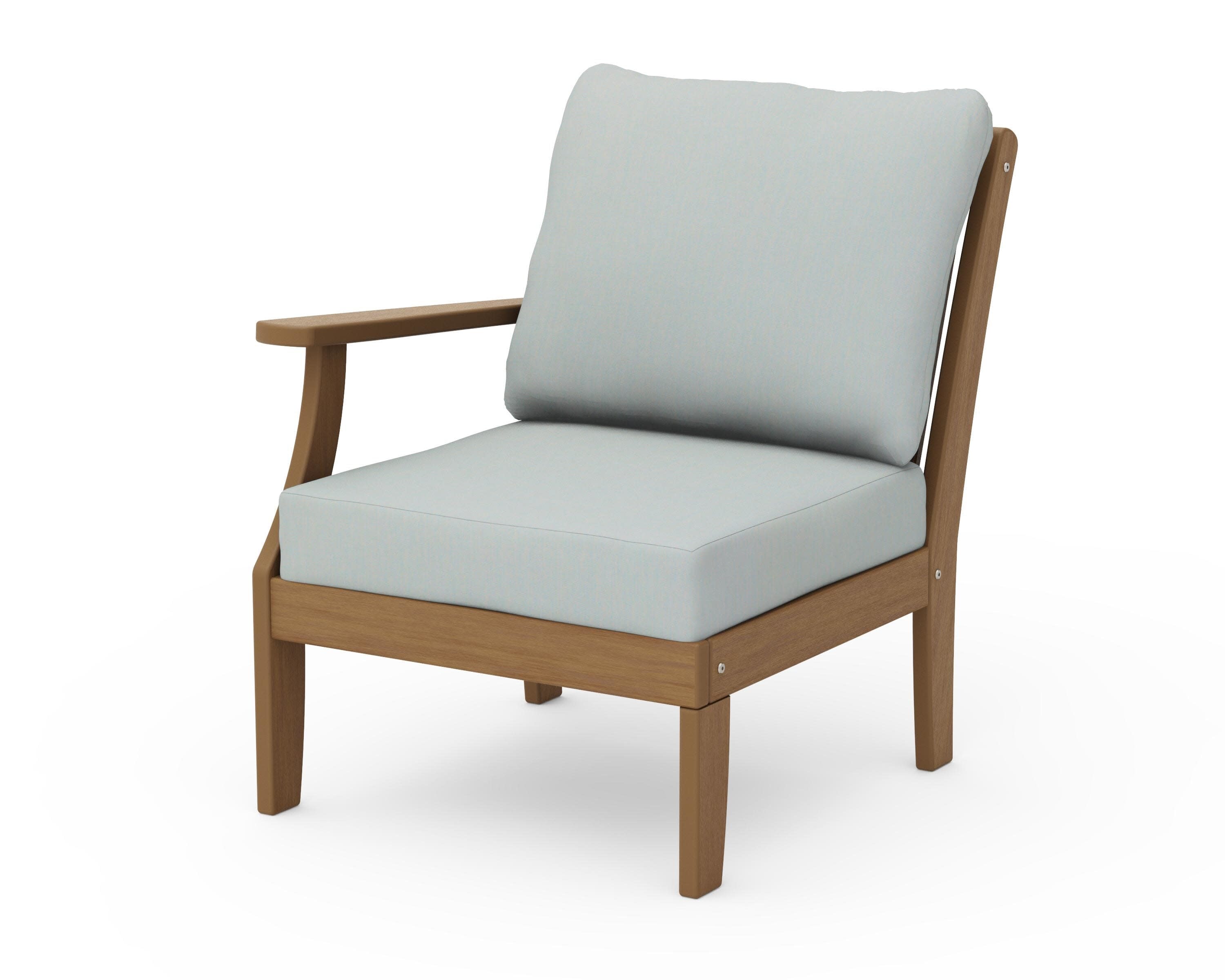 Braxton Modular Left Arm Chair in Natural / Spa