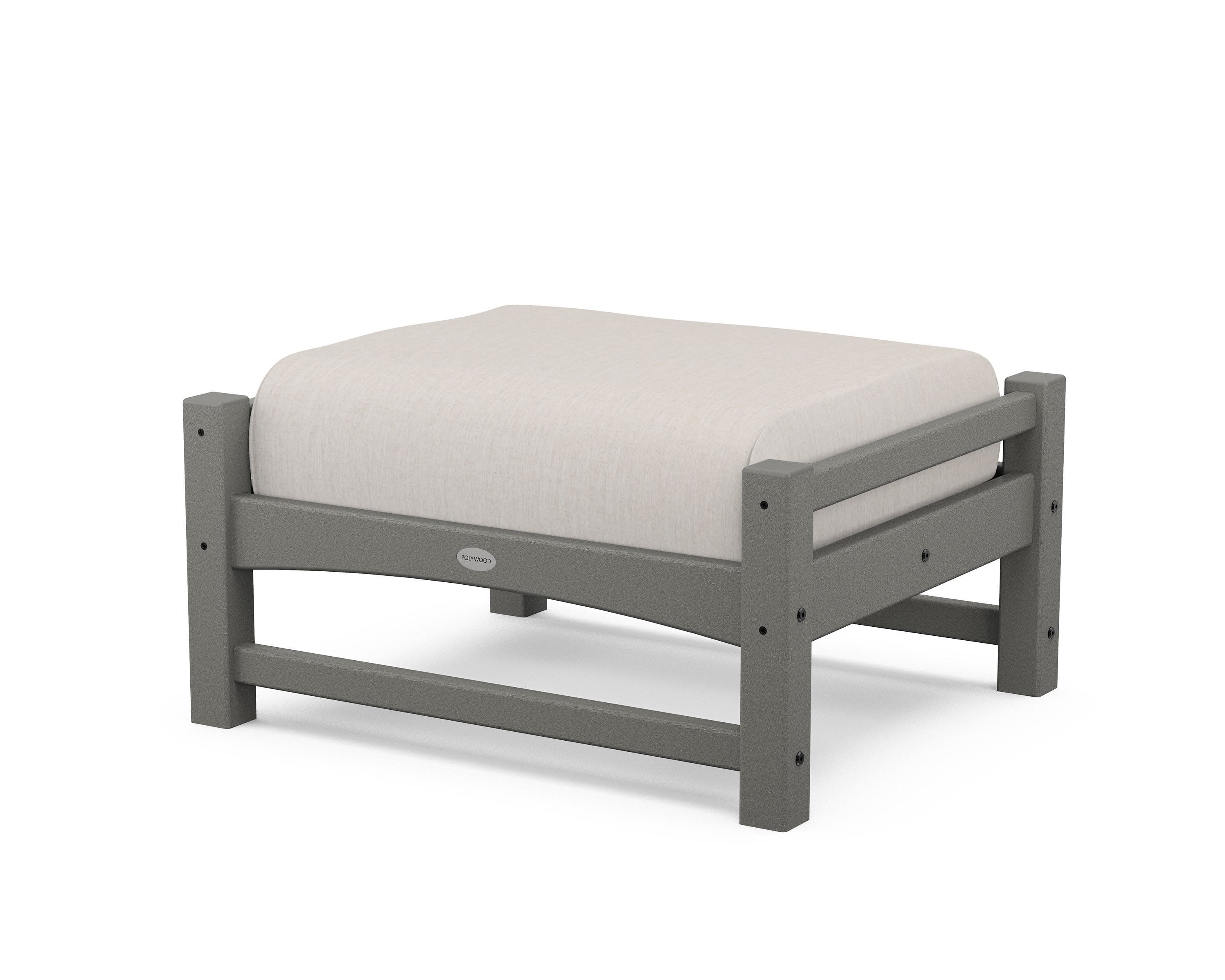 Club Ottoman in Slate Grey / Cast Ash