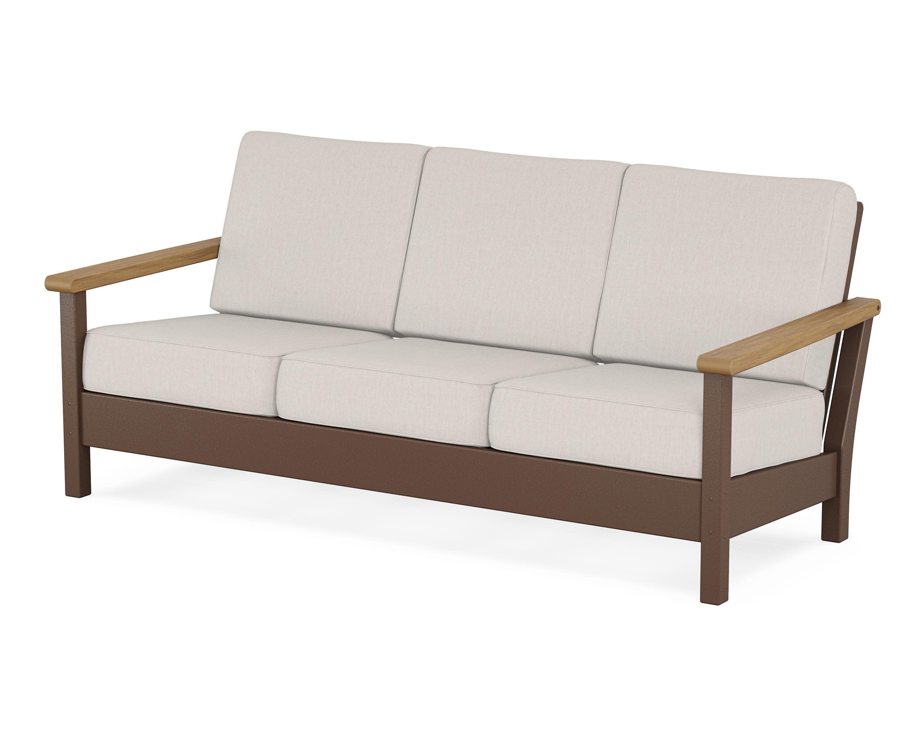 Harbour Deep Seating Sofa in Mahogany / Natural / Cast Ash