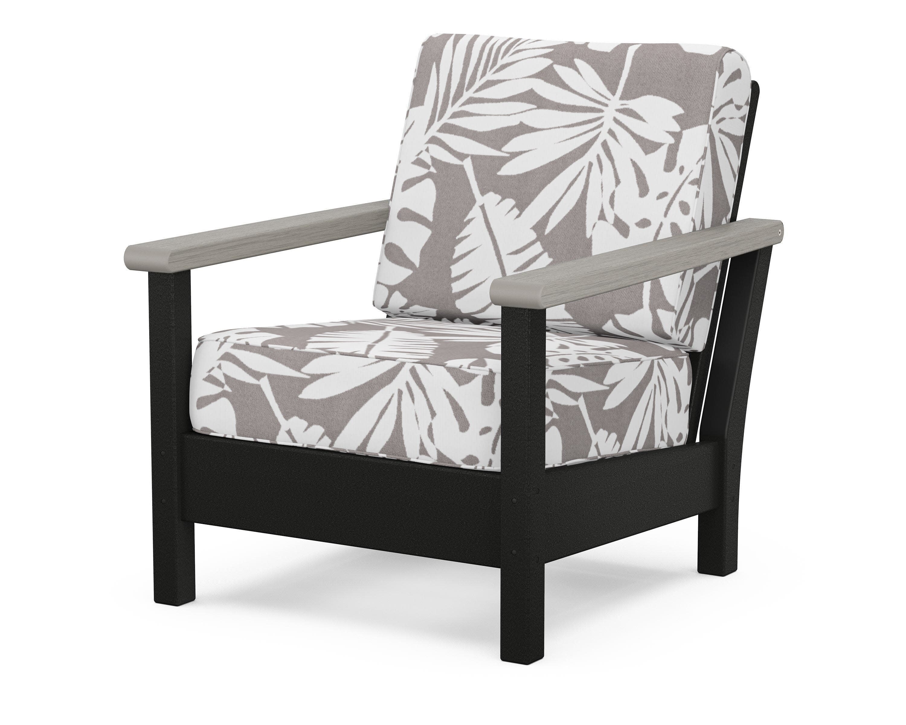Harbour Deep Seating Chair in Black / Driftwood / Leaf Grey Mist