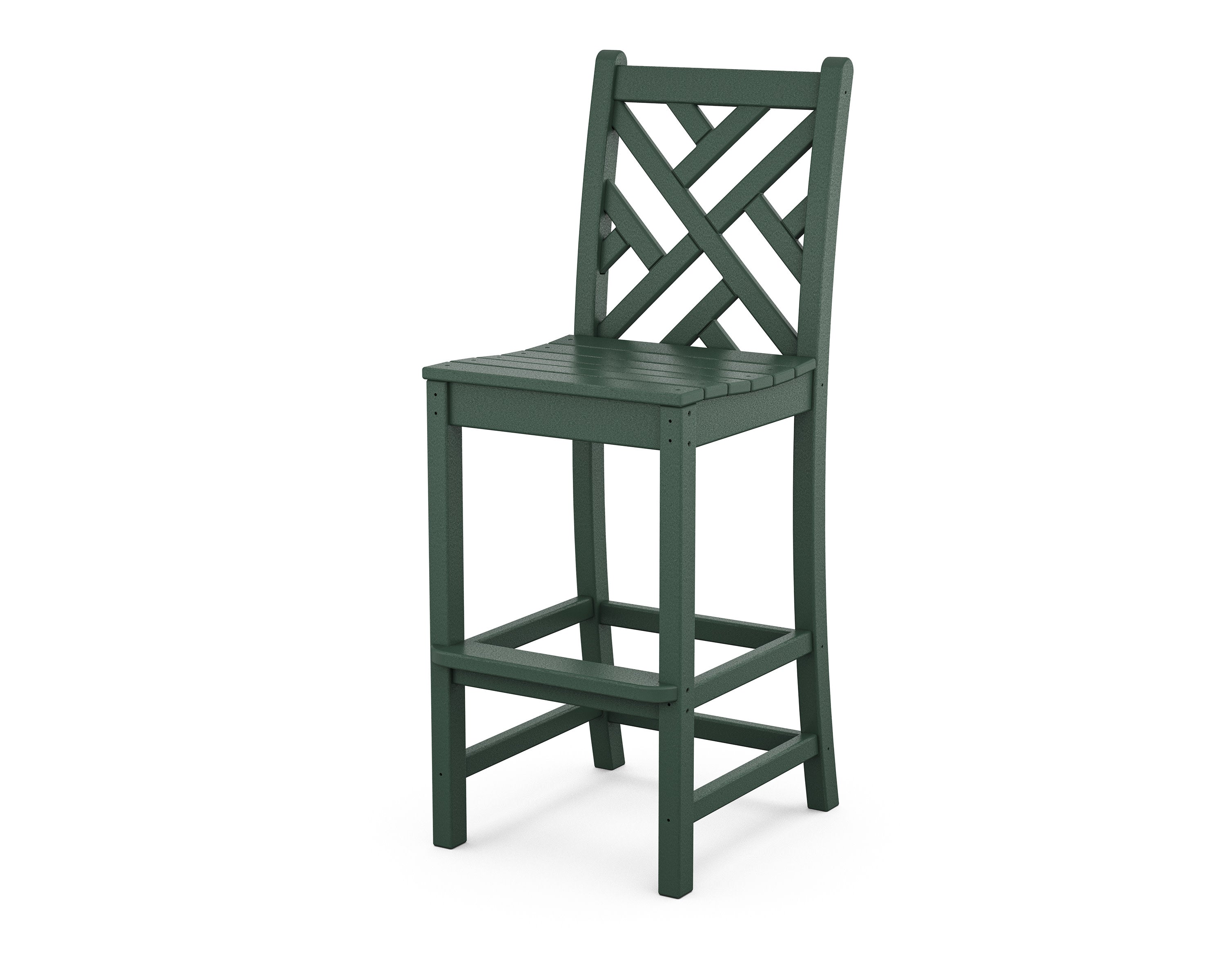 Chippendale Bar Side Chair in Green